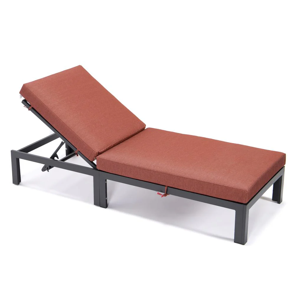 LeisureMod Chelsea Modern Outdoor Chaise Lounge Chair With Cushions - Image 16