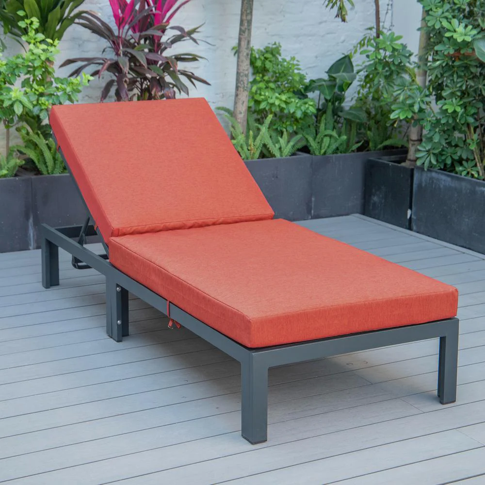 LeisureMod Chelsea Modern Outdoor Chaise Lounge Chair With Cushions - Image 17