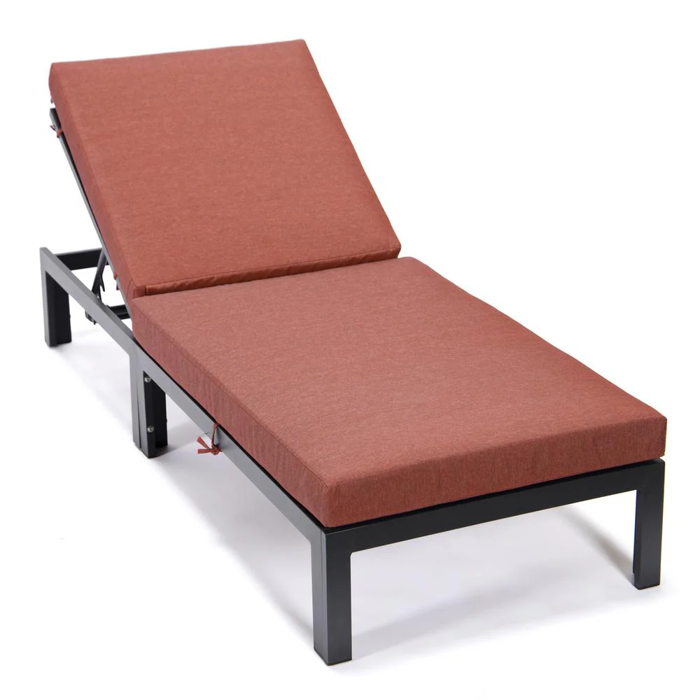 LeisureMod Chelsea Modern Outdoor Chaise Lounge Chair With Cushions - Image 18