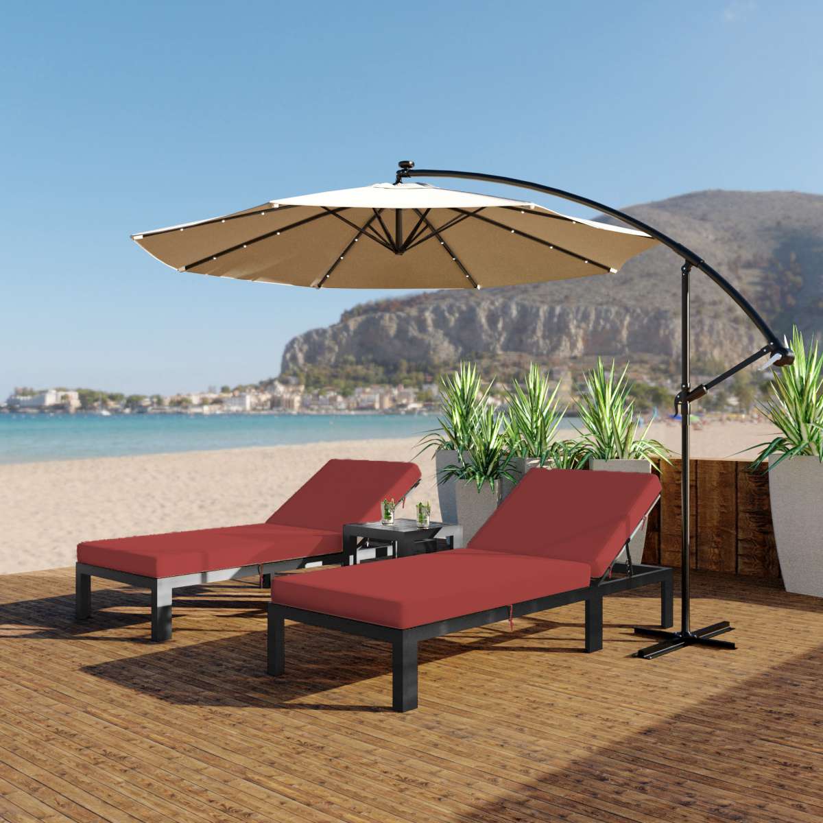 LeisureMod Chelsea Modern Outdoor Chaise Lounge Chair With Cushions - Image 19