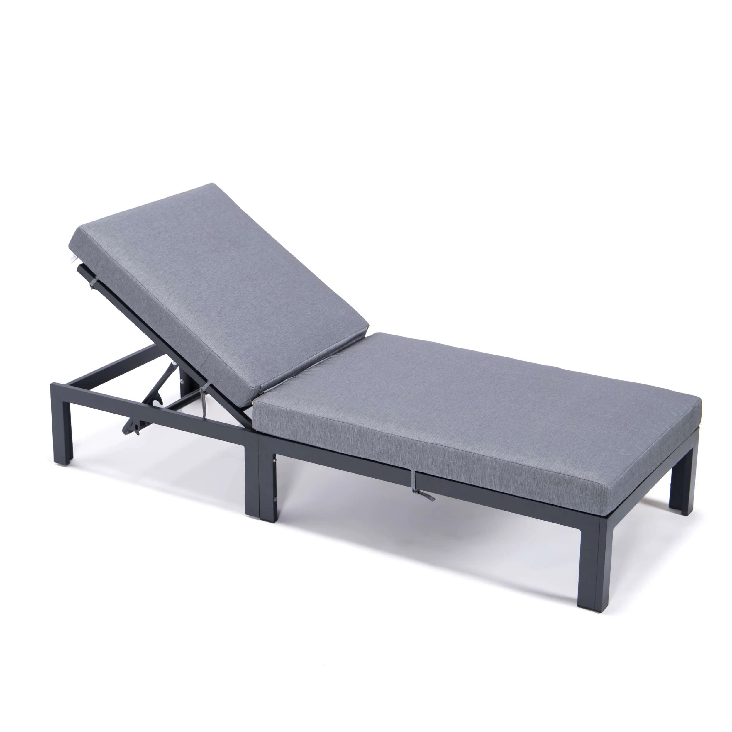 LeisureMod Chelsea Modern Outdoor Chaise Lounge Chair With Cushions - Image 4