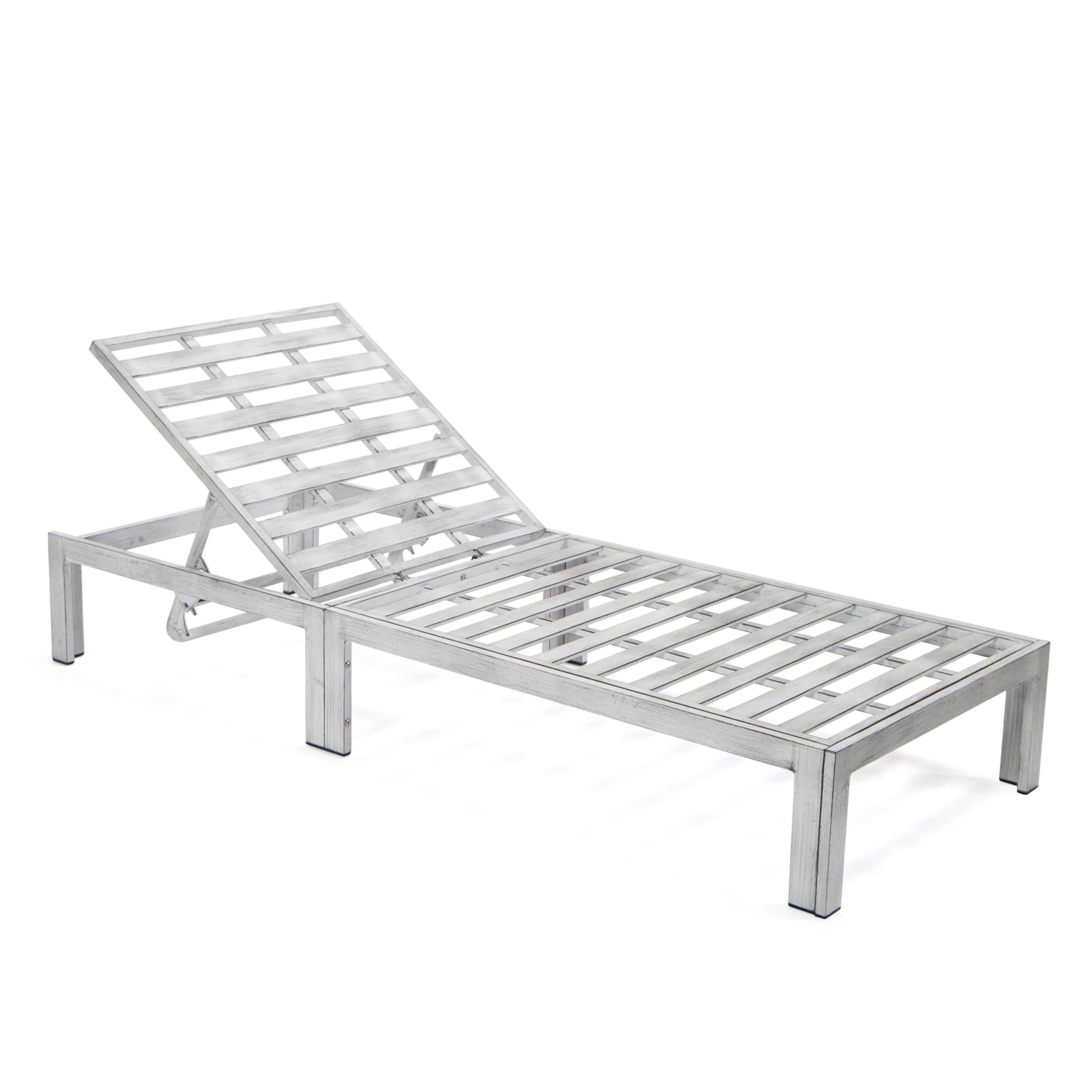 LeisureMod Chelsea Modern Outdoor Weathered Grey Chaise Lounge Chair Set of 2 With Side Table & Cushions - Image 11