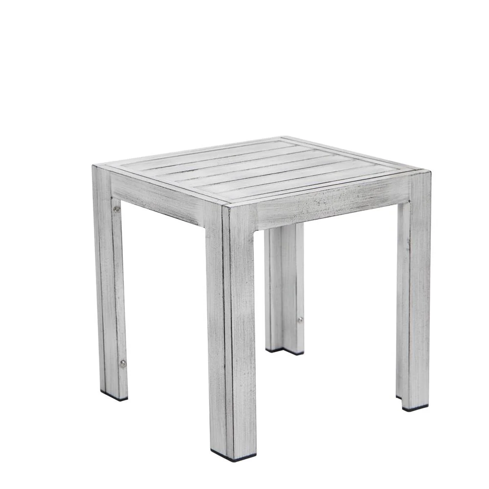 LeisureMod Chelsea Modern Outdoor Weathered Grey Chaise Lounge Chair Set of 2 With Side Table & Cushions - Image 15
