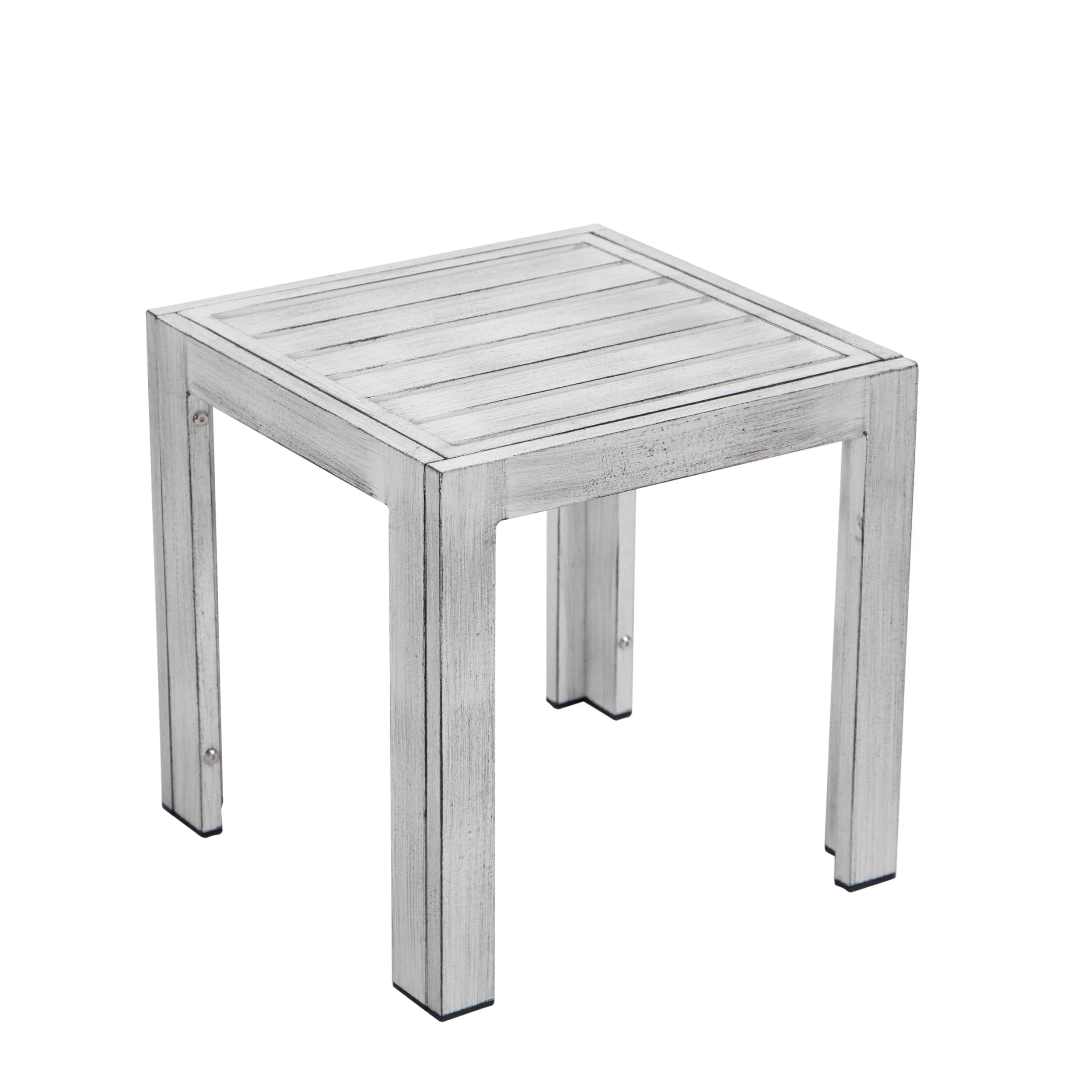 LeisureMod Chelsea Modern Outdoor Weathered Grey Chaise Lounge Chair Set of 2 With Side Table & Cushions - Image 6