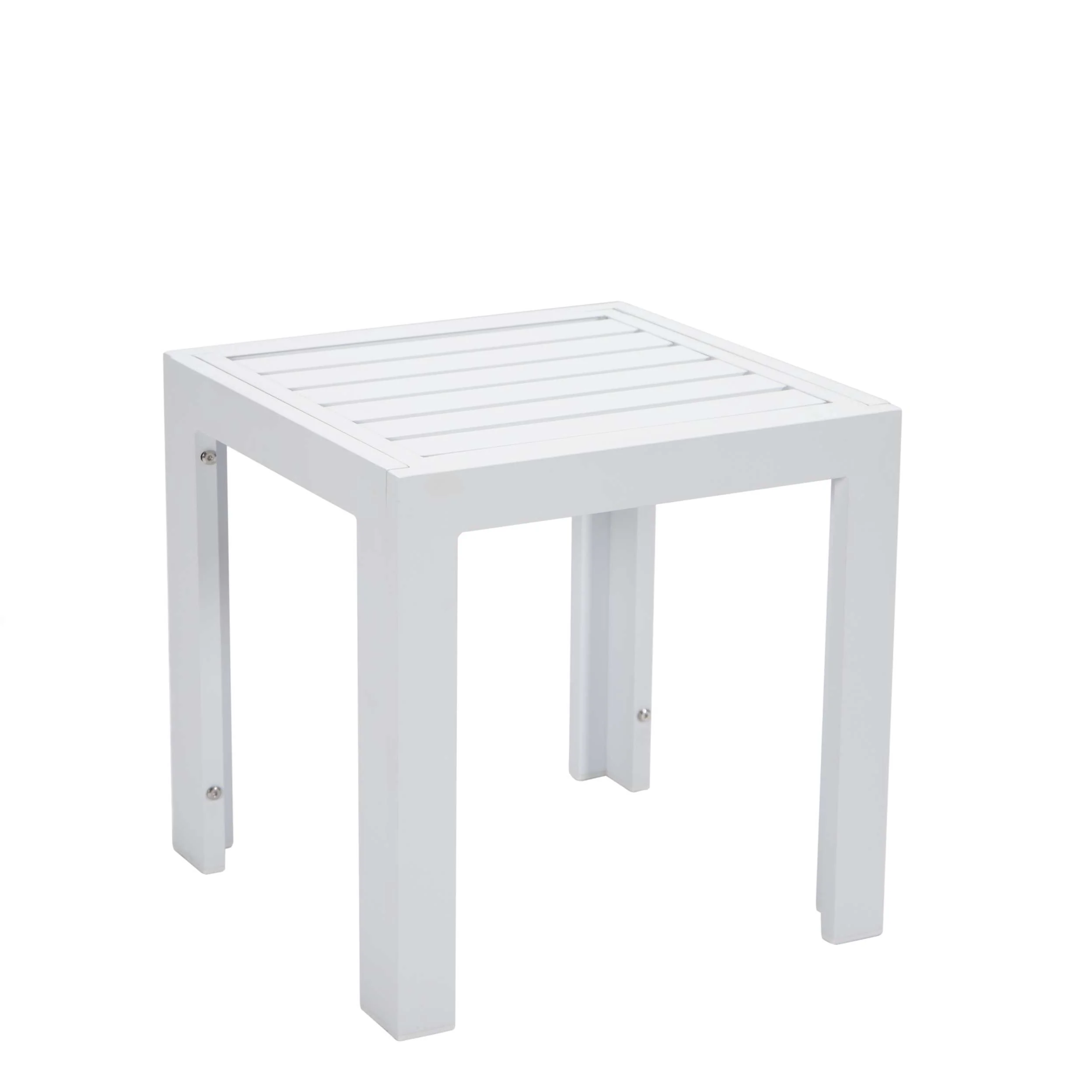 LeisureMod Chelsea Modern Outdoor White Chaise Lounge Chair With Side Table & Cushions - Image 4