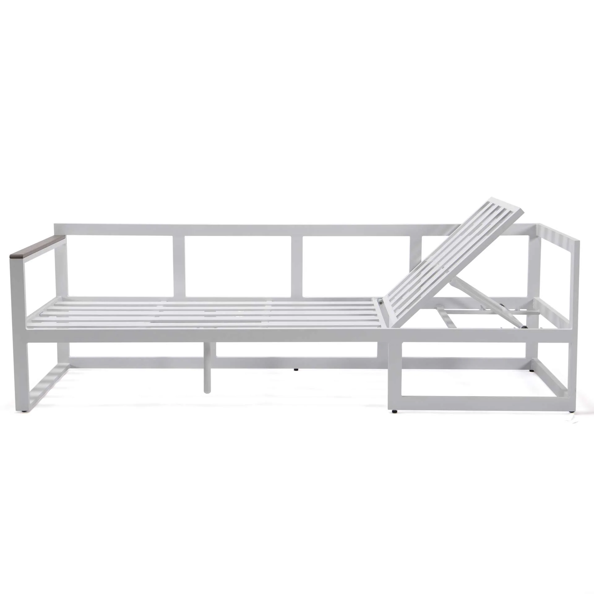 LeisureMod Chelsea White Sectional With Adjustable Headrest & Coffee Table With Cushions - Image 28