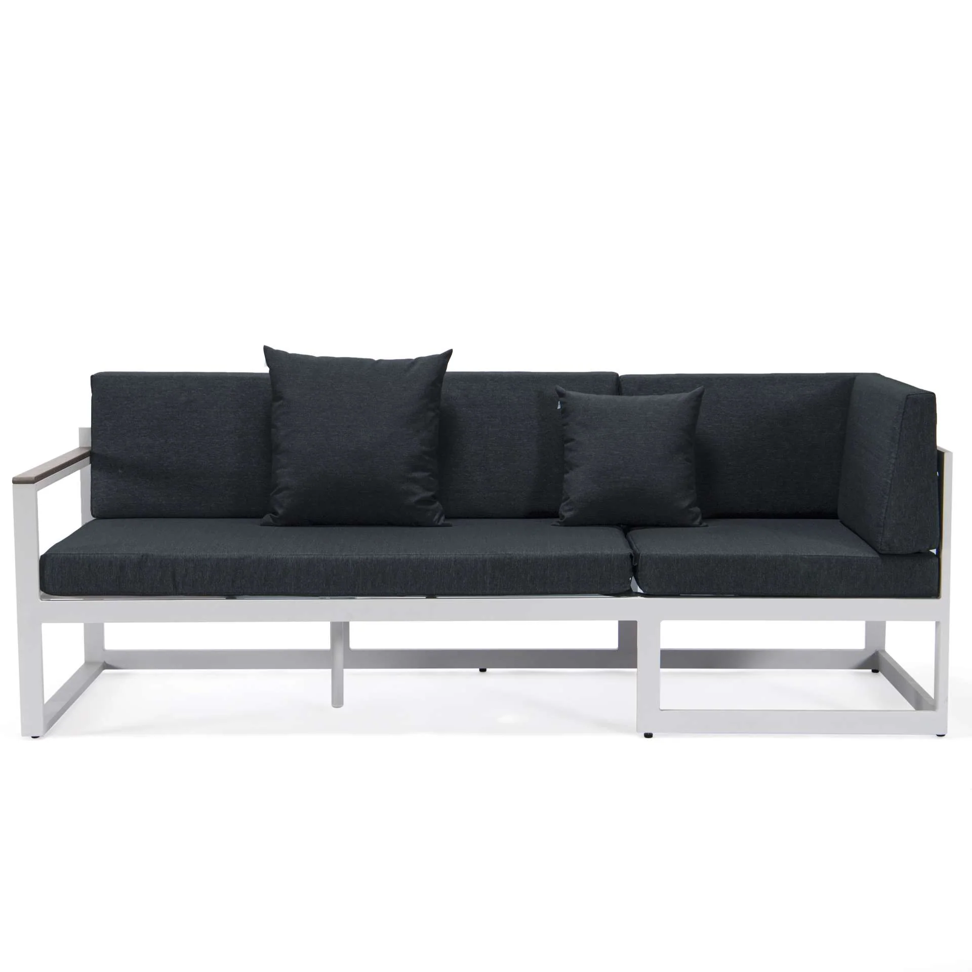 LeisureMod Chelsea White Sectional With Adjustable Headrest & Coffee Table With Cushions - Image 29