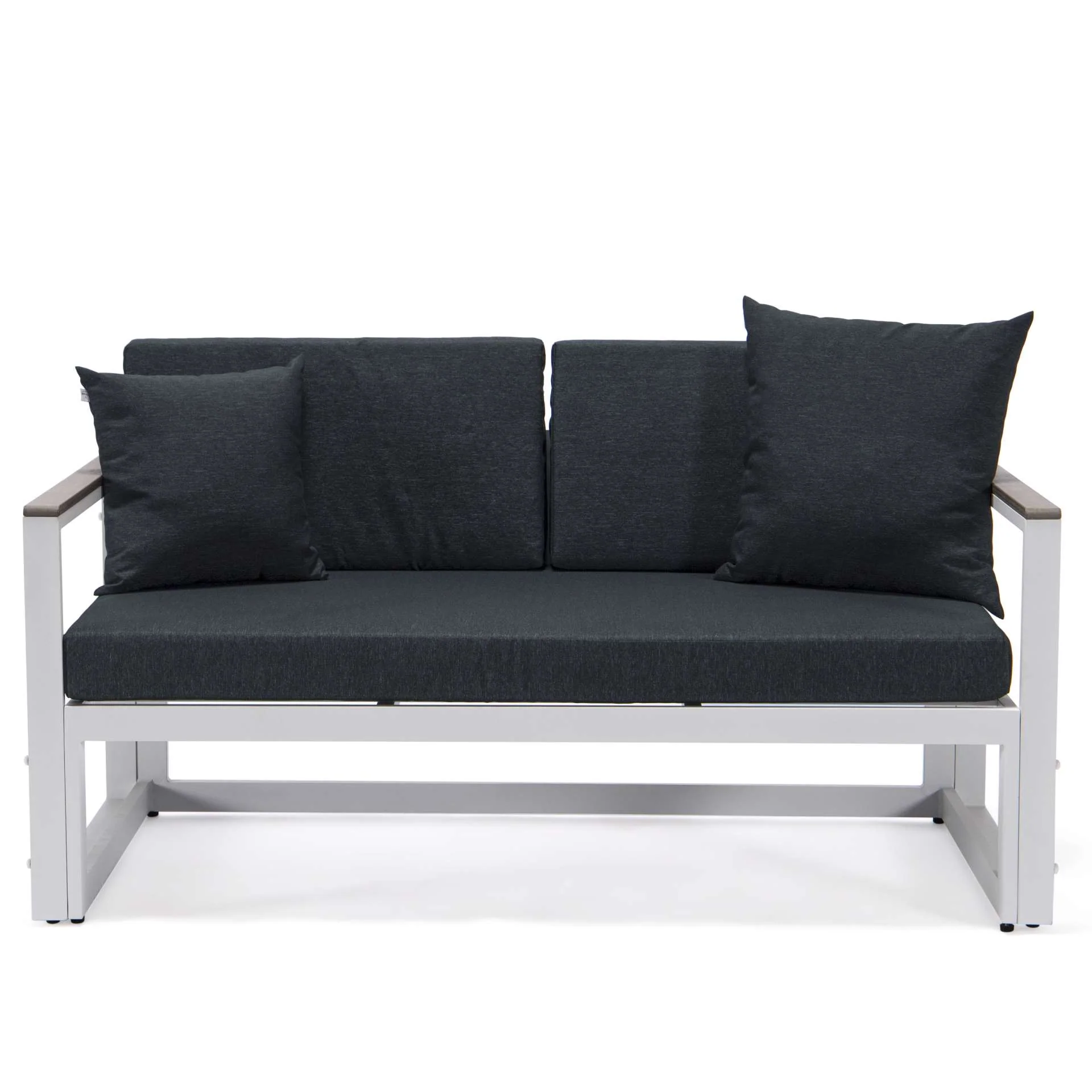 LeisureMod Chelsea White Sectional With Adjustable Headrest & Coffee Table With Cushions - Image 33