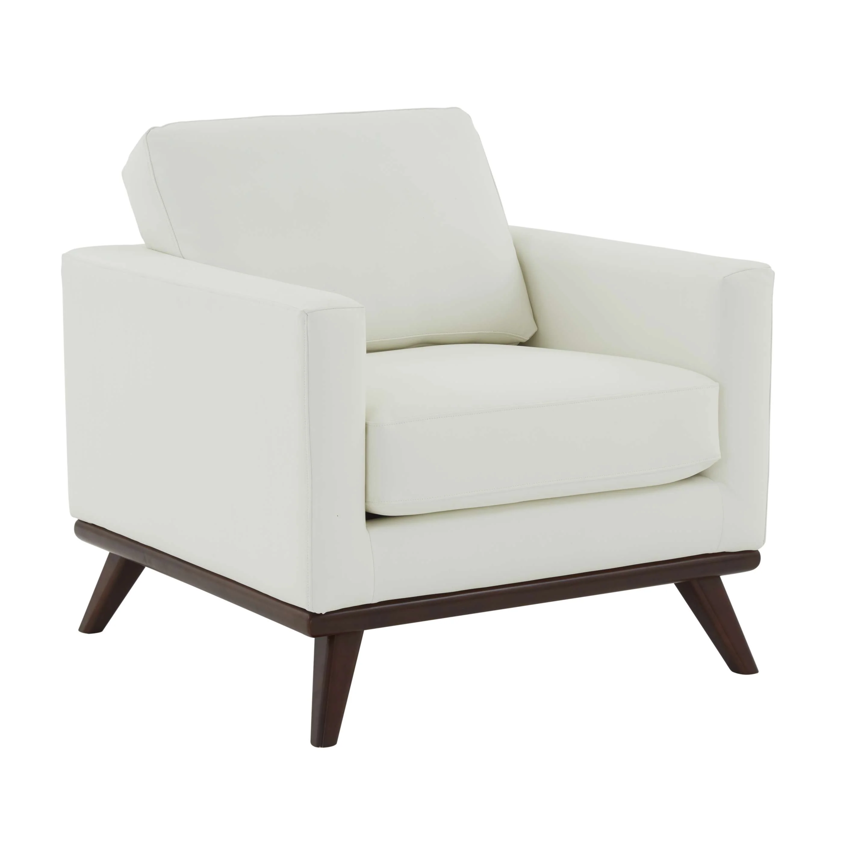 LeisureMod Chester Modern Leather Accent Arm Chair With Birch Wood Base - Image 11