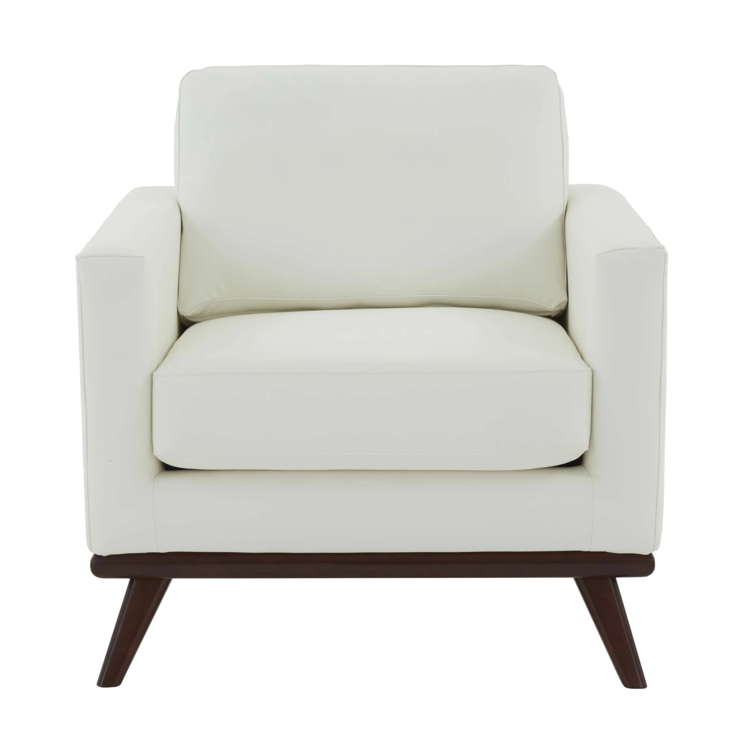 LeisureMod Chester Modern Leather Accent Arm Chair With Birch Wood Base - Image 12