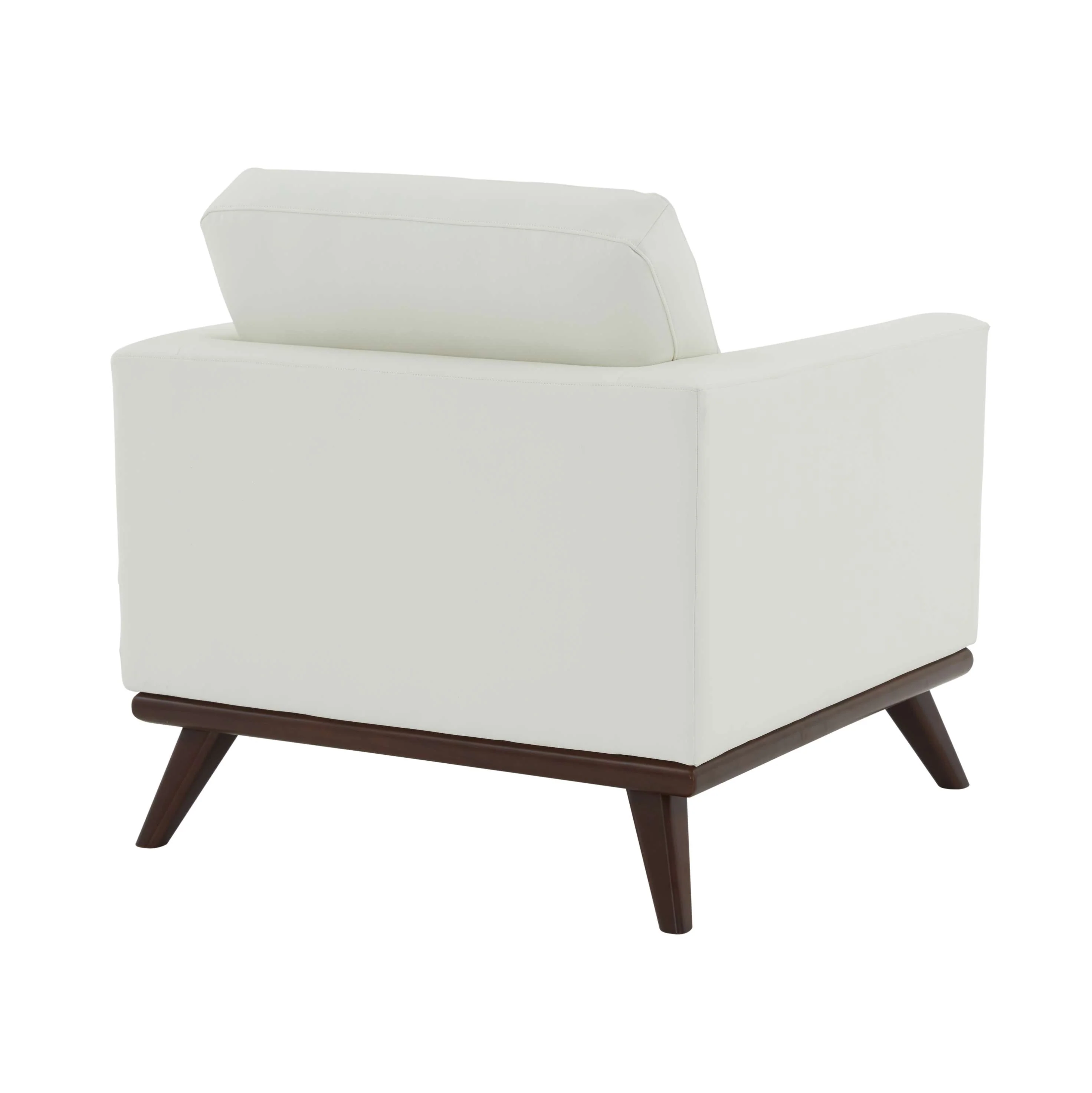 LeisureMod Chester Modern Leather Accent Arm Chair With Birch Wood Base - Image 9