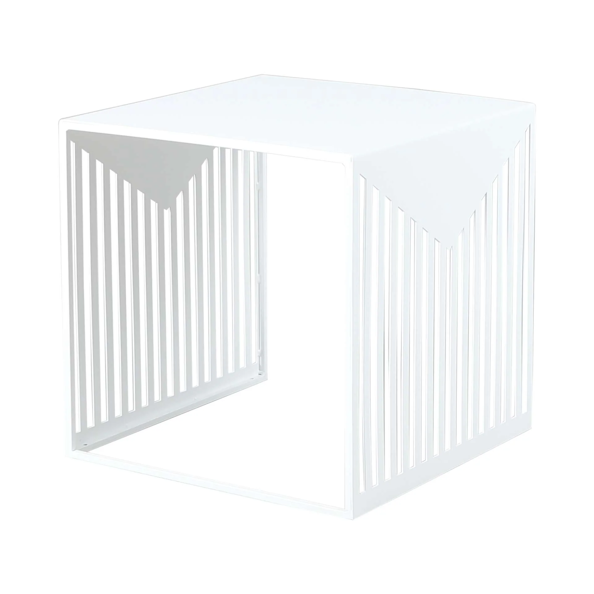 LeisureMod Cisco Modern Square Steel Side Table with Powder Coated Finish - Image 13