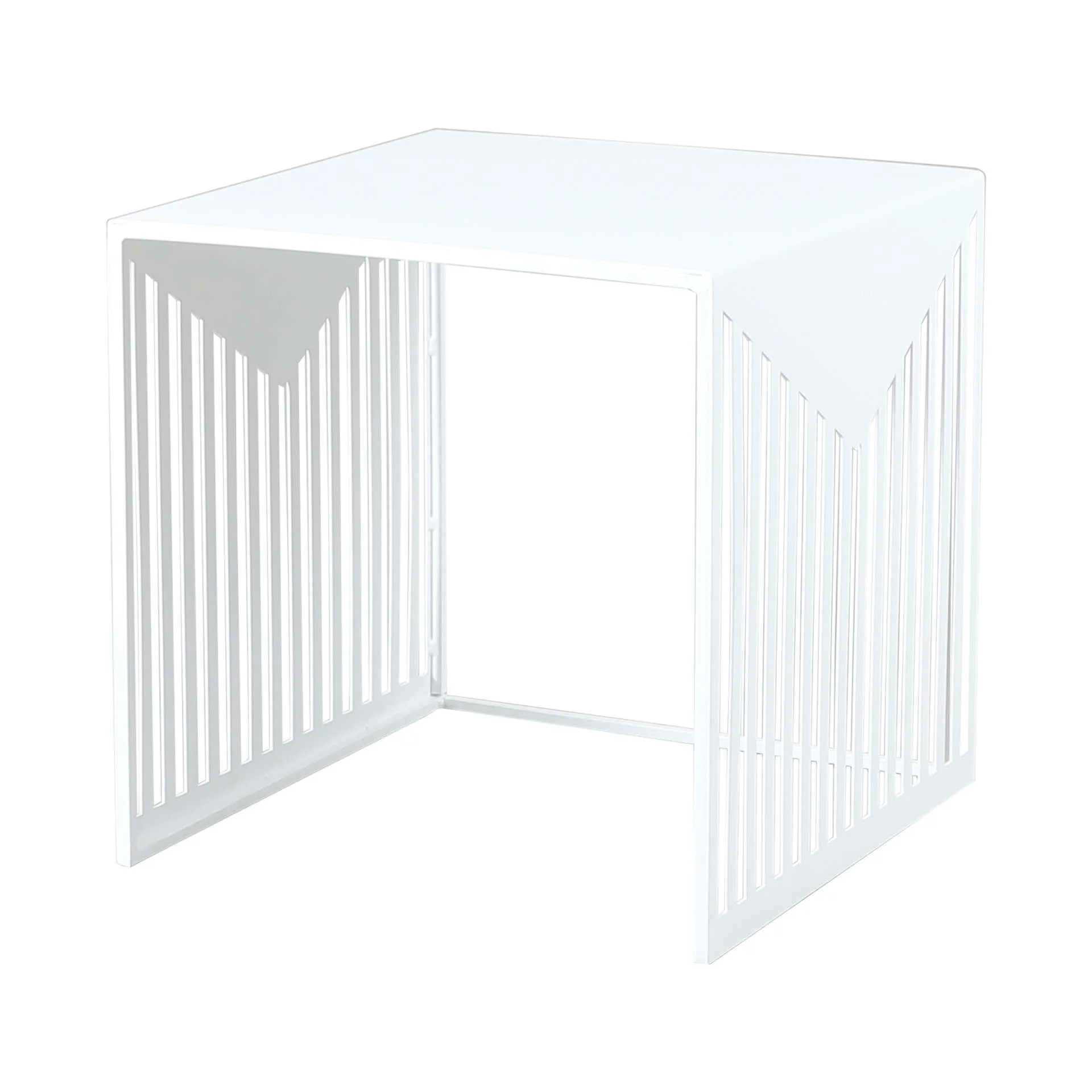 LeisureMod Cisco Modern Square Steel Side Table with Powder Coated Finish - Image 15