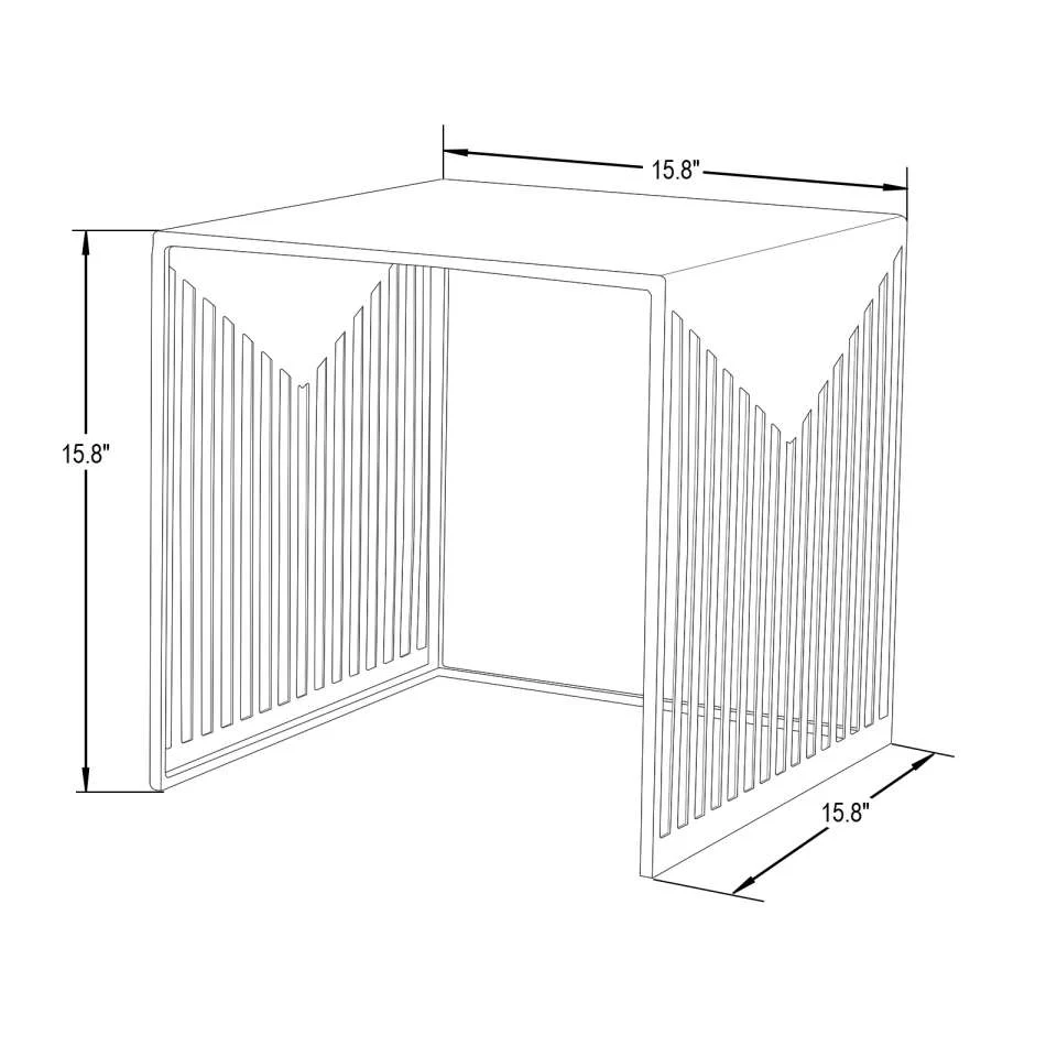 LeisureMod Cisco Modern Square Steel Side Table with Powder Coated Finish - Image 22