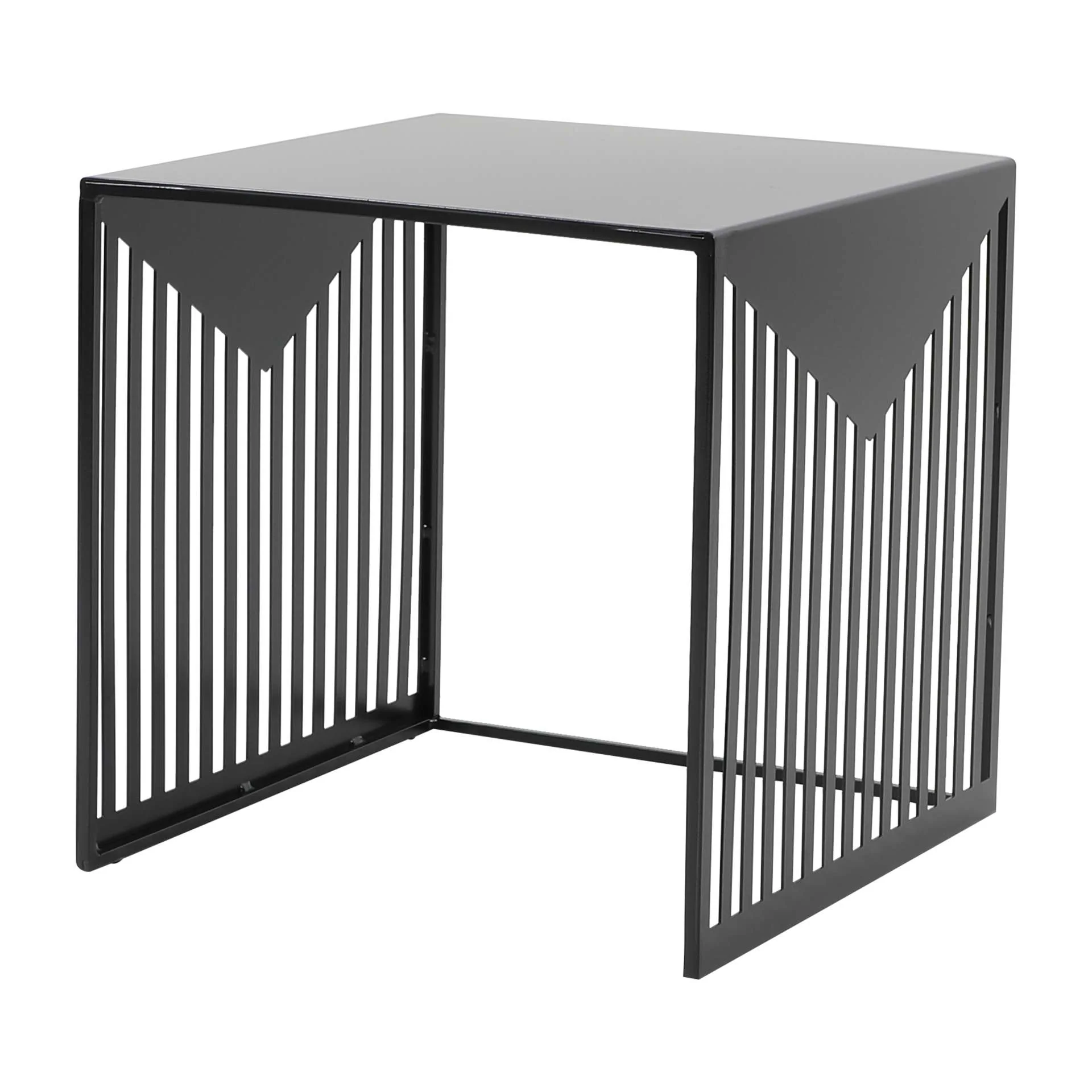LeisureMod Cisco Modern Square Steel Side Table with Powder Coated Finish - Image 6