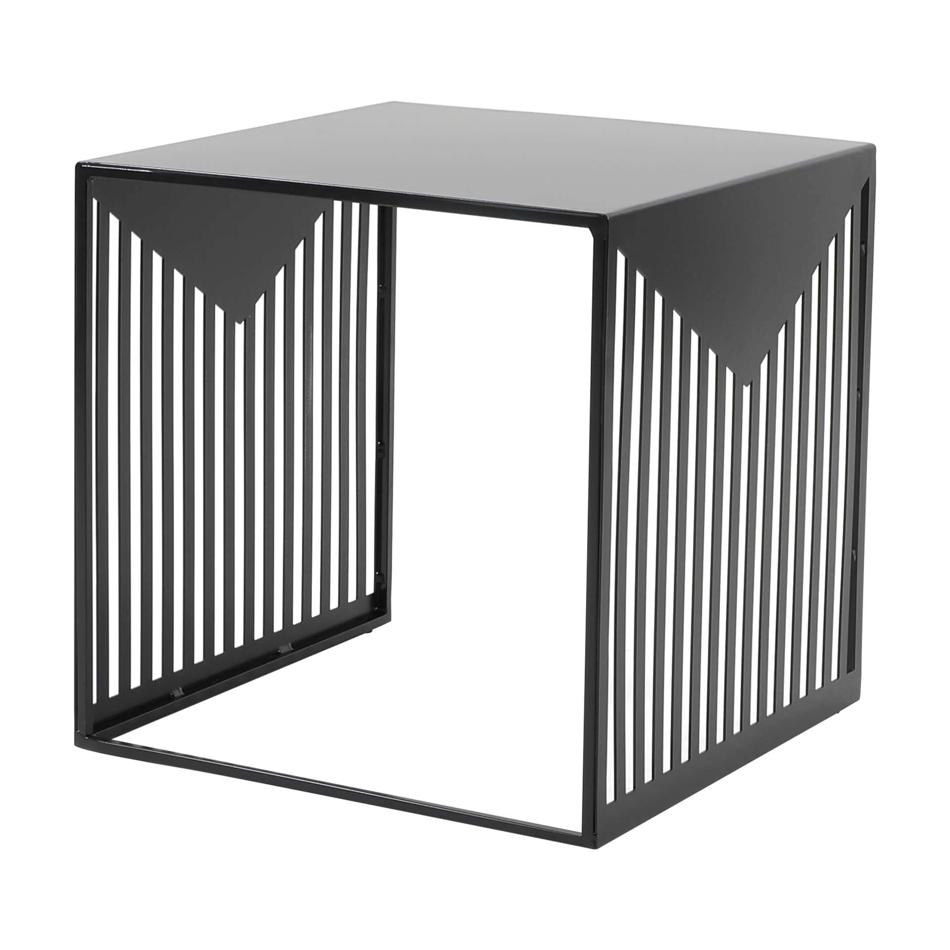 LeisureMod Cisco Modern Square Steel Side Table with Powder Coated Finish - Image 7