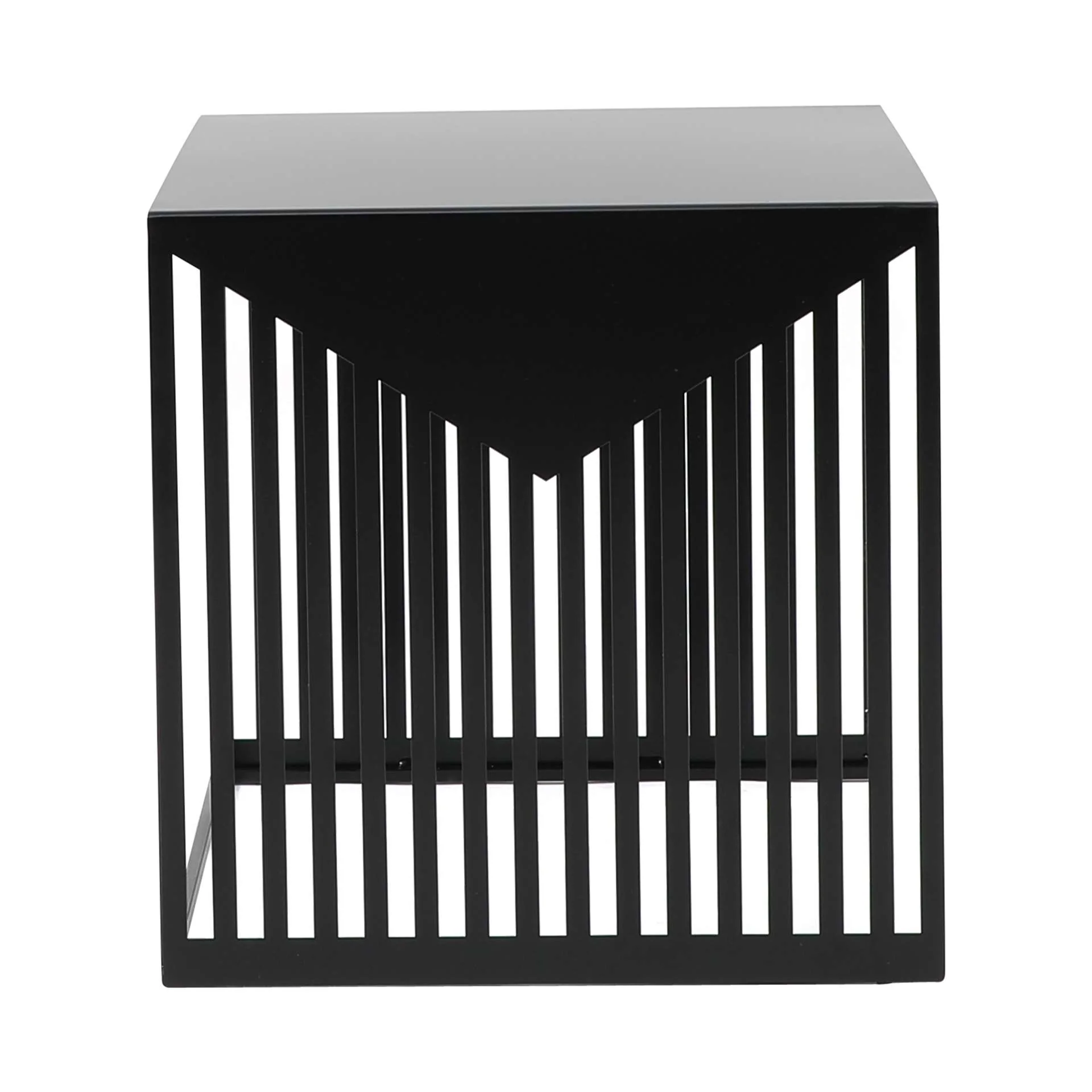LeisureMod Cisco Modern Square Steel Side Table with Powder Coated Finish - Image 9