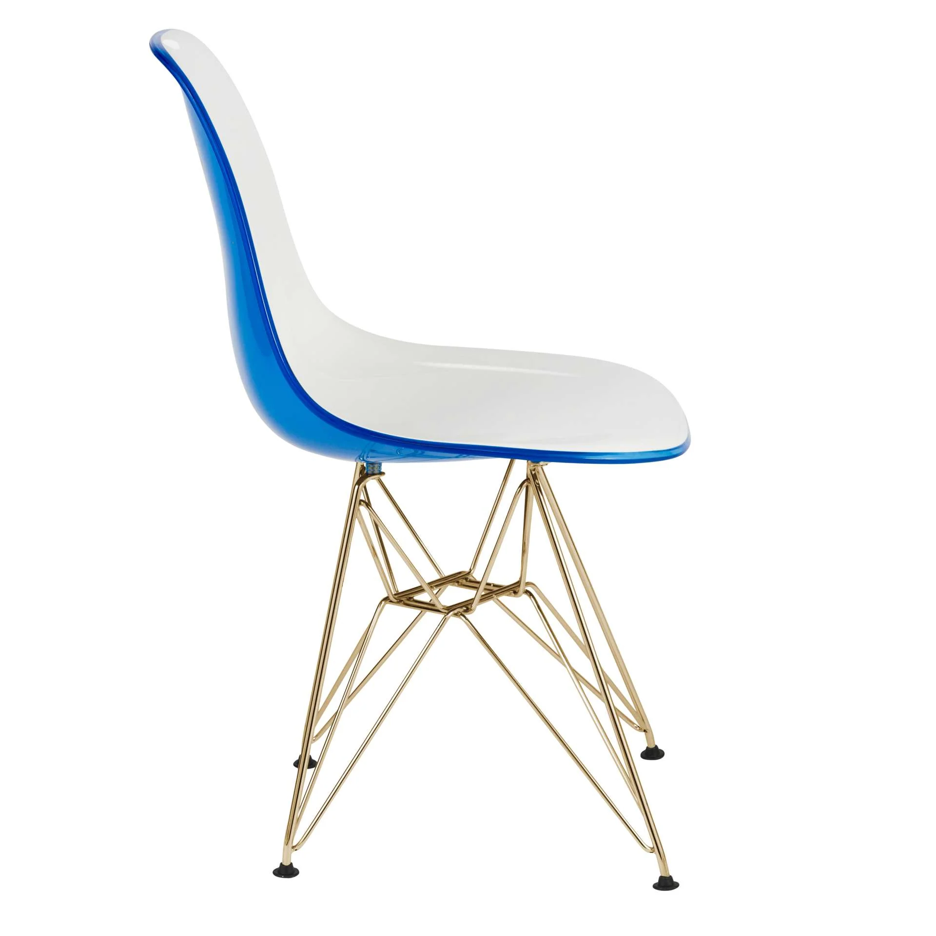 LeisureMod Cresco Molded 2-Tone Eiffel Side Chair with Gold Base - CR19WBUG - Image 4