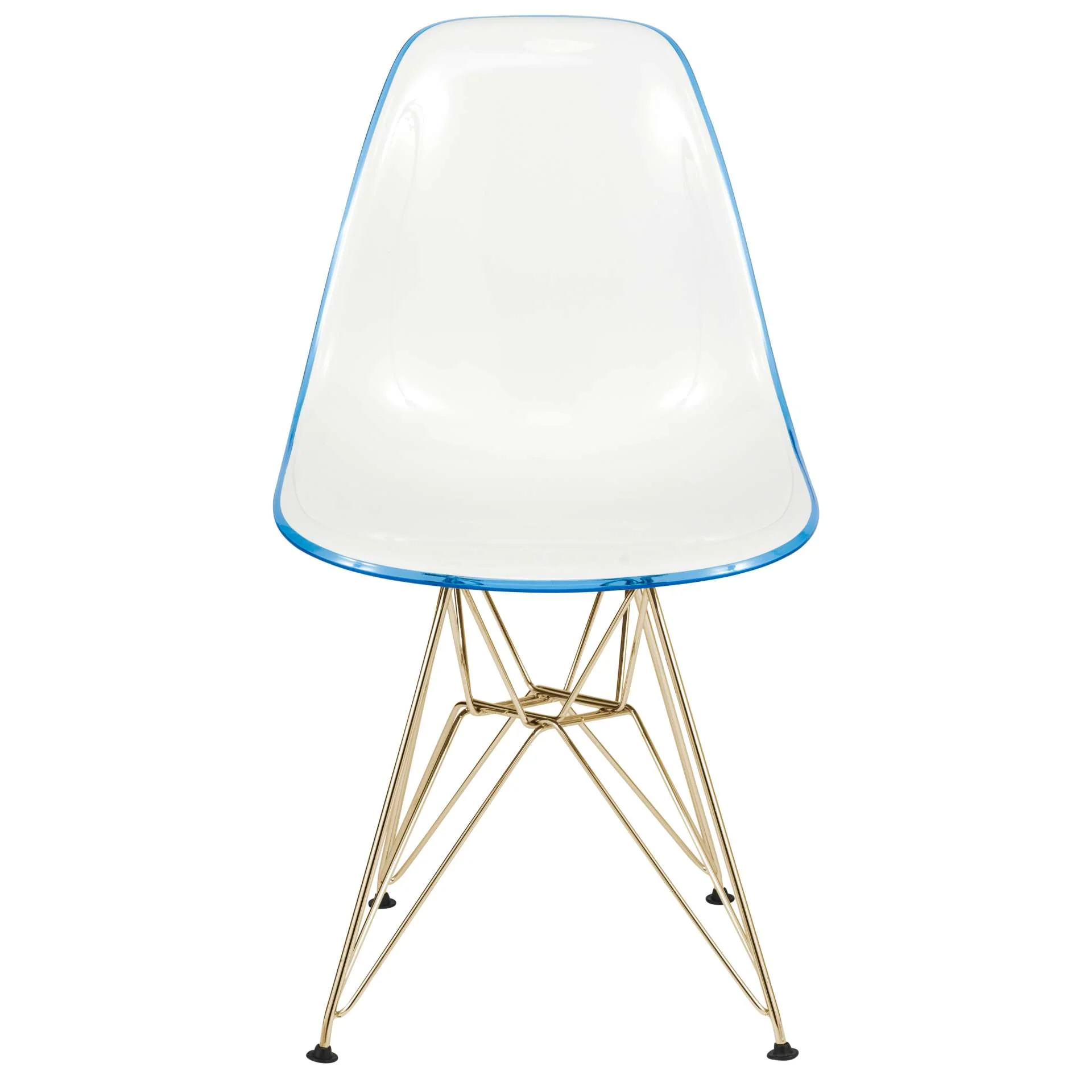 LeisureMod Cresco Molded 2-Tone Eiffel Side Chair with Gold Base - CR19WBUG - Image 6