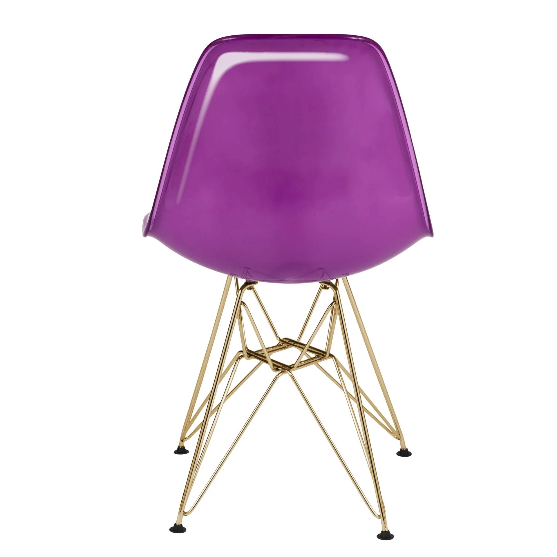LeisureMod Cresco Molded 2-Tone Eiffel Side Chair with Gold Base - CR19WPRG - Image 3