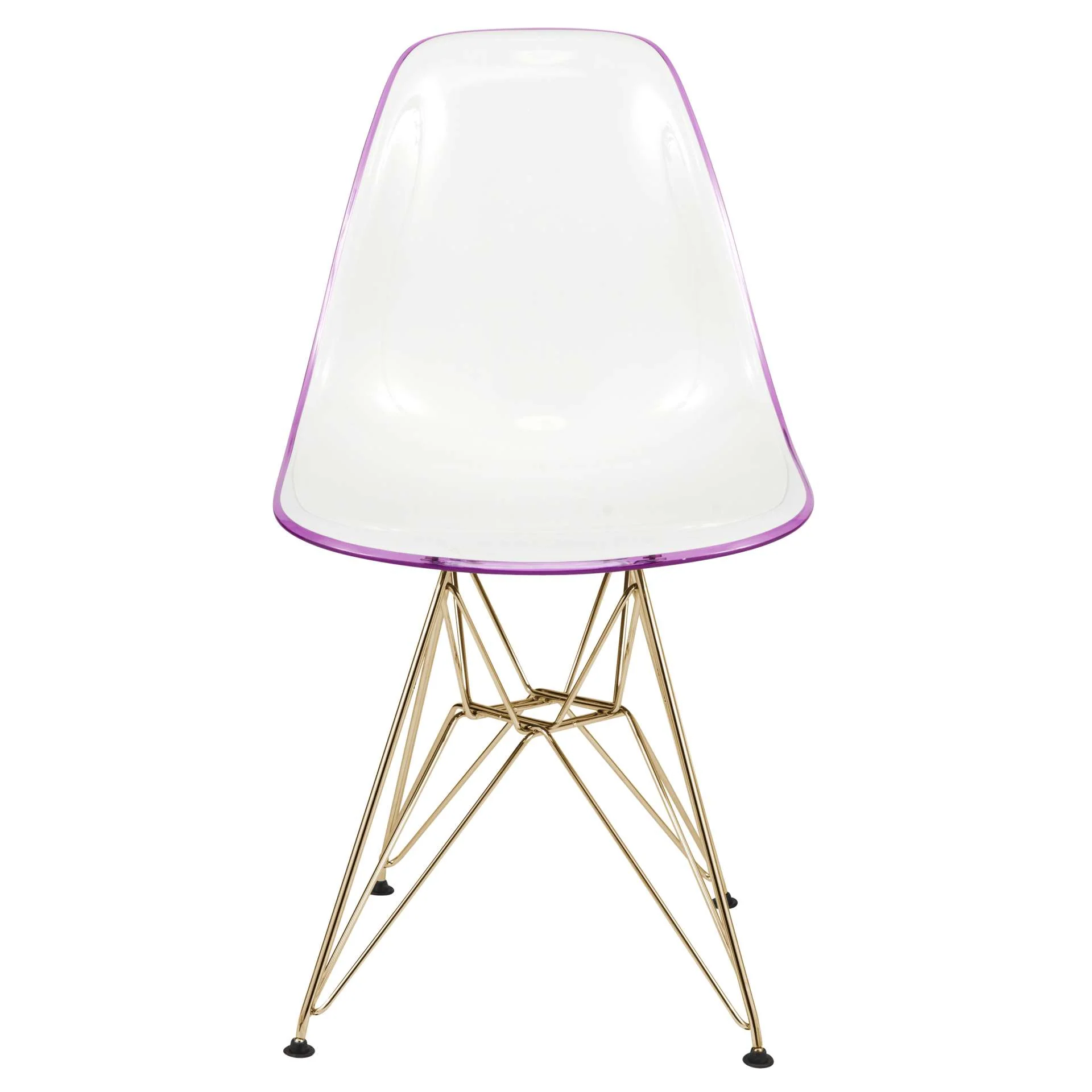 LeisureMod Cresco Molded 2-Tone Eiffel Side Chair with Gold Base - CR19WPRG - Image 5