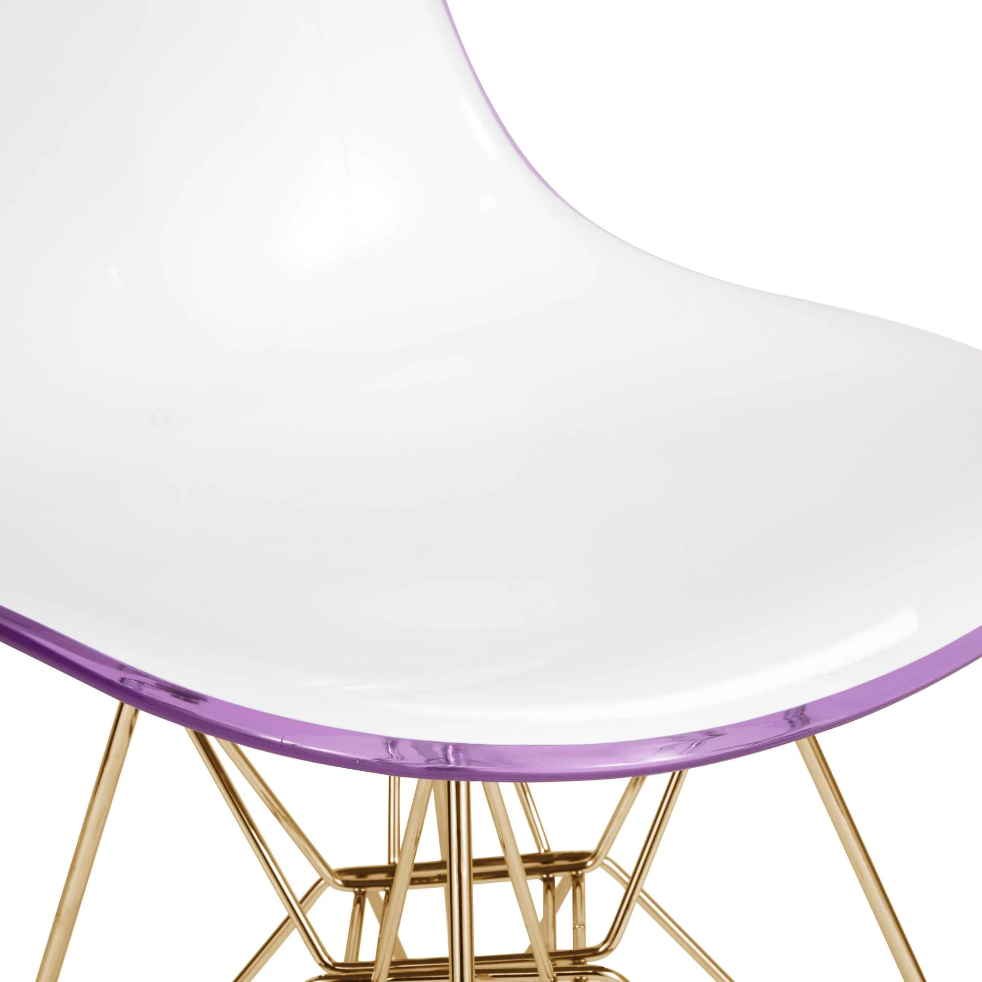 LeisureMod Cresco Molded 2-Tone Eiffel Side Chair with Gold Base - CR19WPRG - Image 6