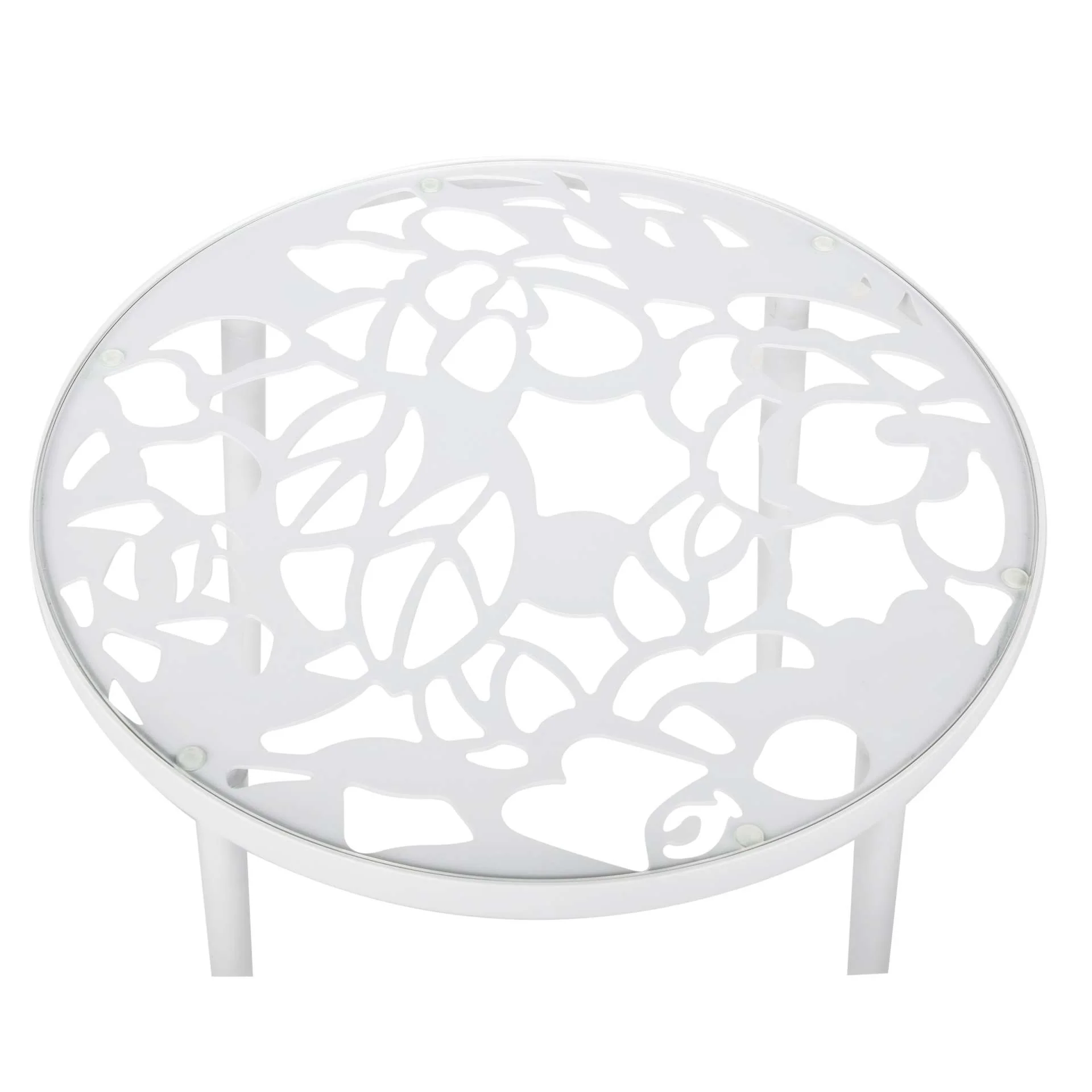 LeisureMod Devon Mid-Century Modern 3-Piece Aluminum Outdoor Patio Dining Set with Tempered Glass Top Table and 2 Stackable
 - DT20CBL - Image 52