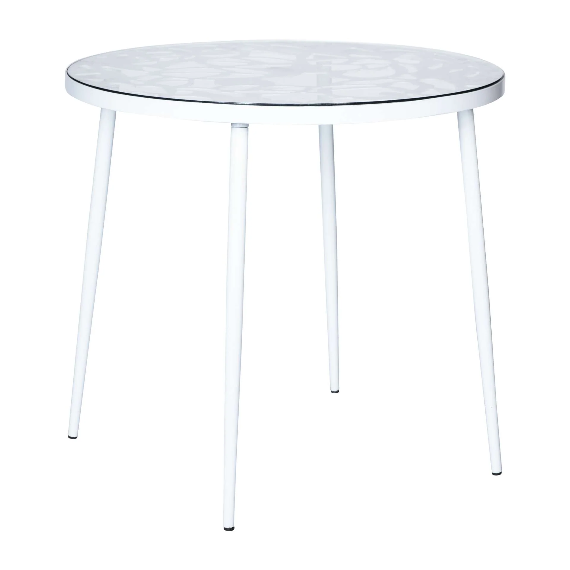 LeisureMod Devon Mid-Century Modern 5-Piece Aluminum Outdoor Patio Dining Set with Tempered Glass Top Table and 4 Stackable
 - DT31CABL4 - Image 52