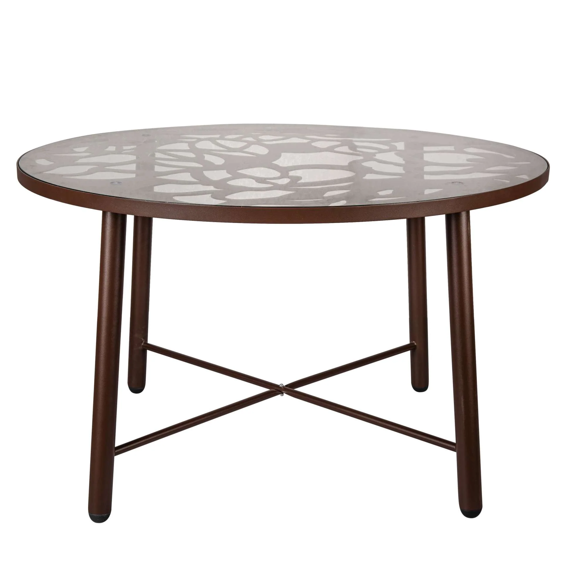 LeisureMod Devon Mid-Century Modern 7-Piece Aluminum Outdoor Patio Dining Set with Tempered Glass Top Table and 6 Stackable
 - DT48CABL6 - Image 19