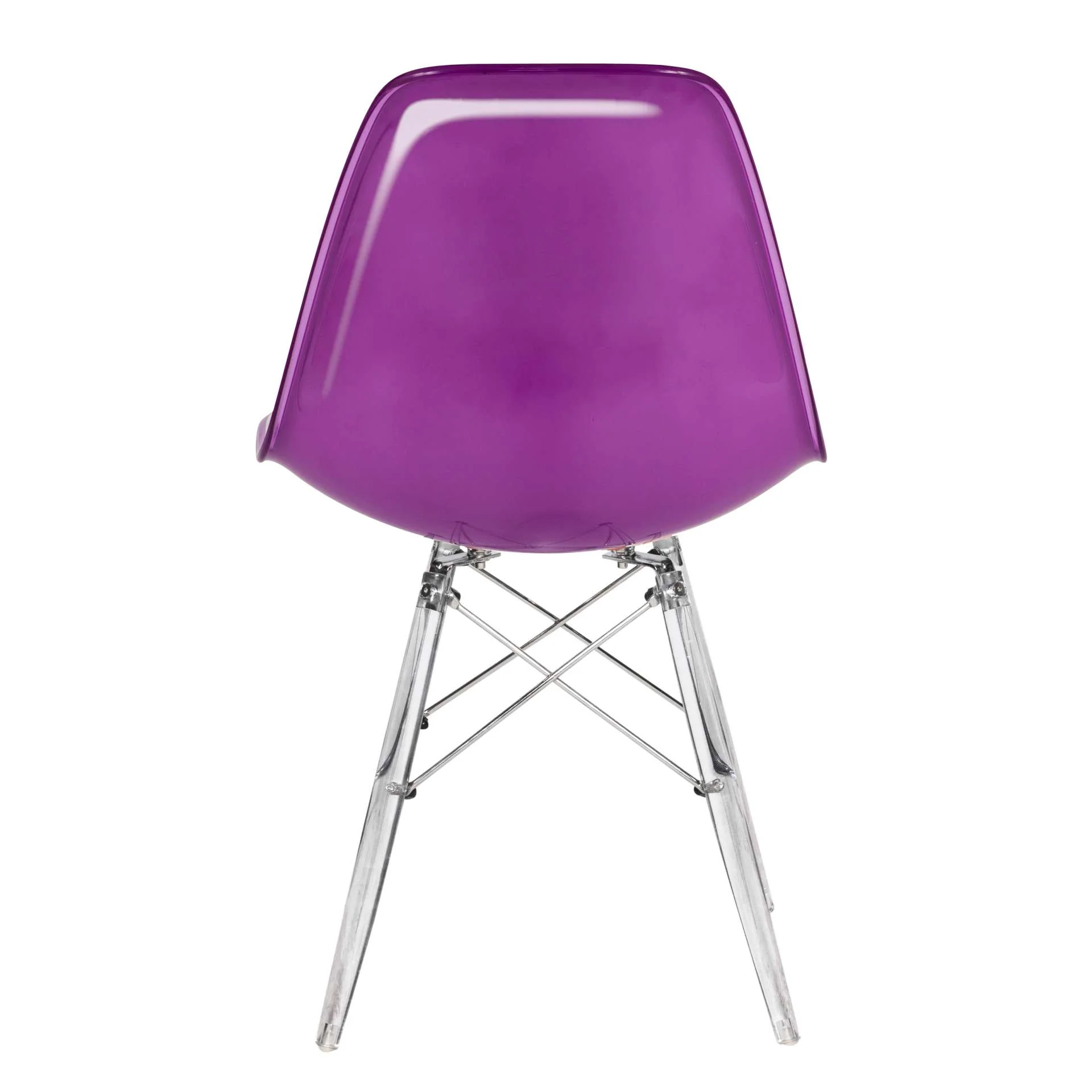 LeisureMod Dover Molded Side Chair with Acrylic Base - EPC19WBU - Image 10