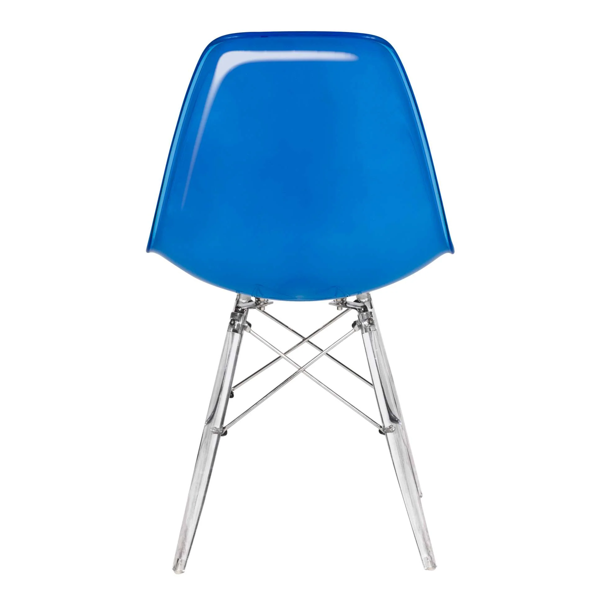 LeisureMod Dover Molded Side Chair with Acrylic Base - EPC19WBU - Image 4