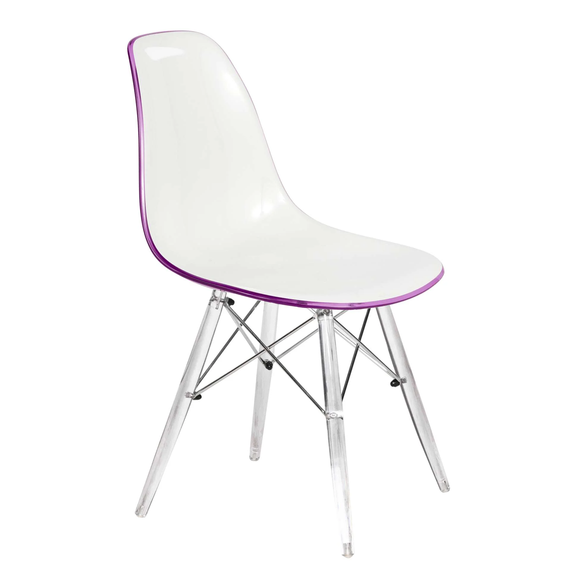 LeisureMod Dover Molded Side Chair with Acrylic Base - EPC19WBU - Image 8