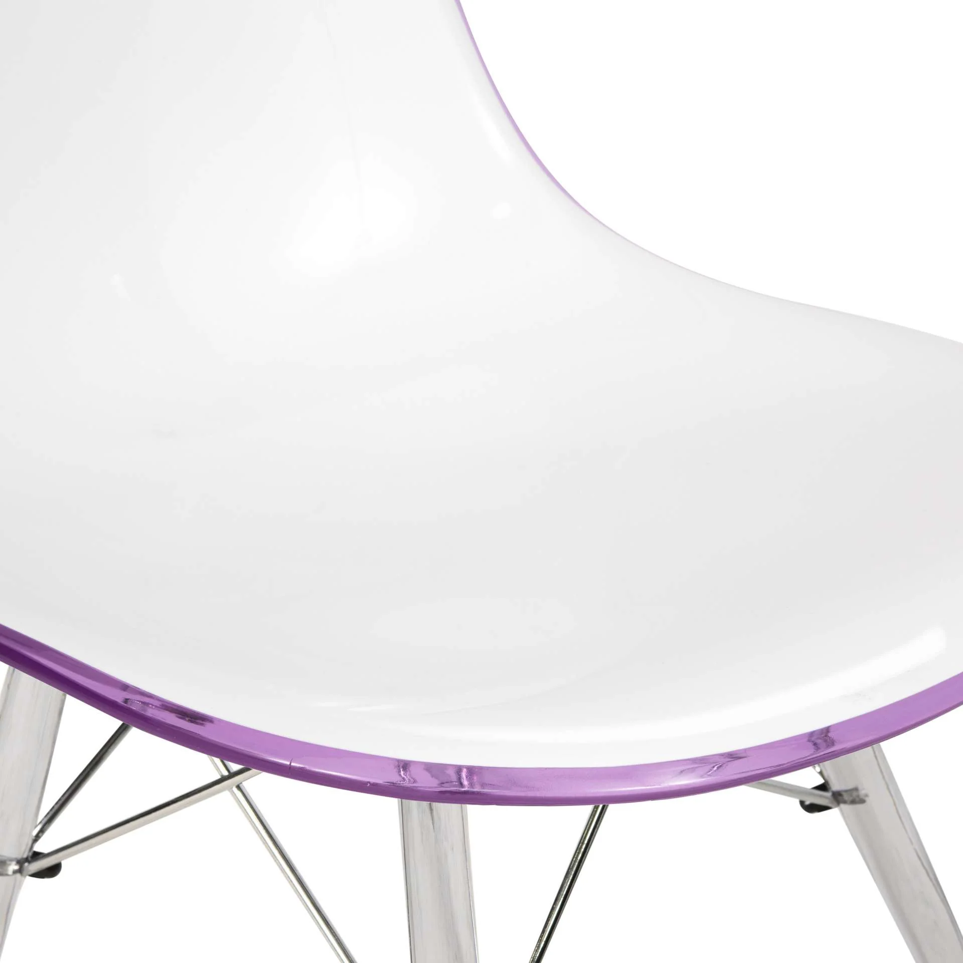 LeisureMod Dover Molded Side Chair with Acrylic Base - EPC19WBU - Image 9