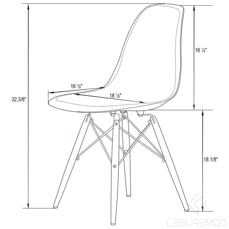 LeisureMod Dover Plastic Molded Dining Side Chair - EP19WBU - Image 16
