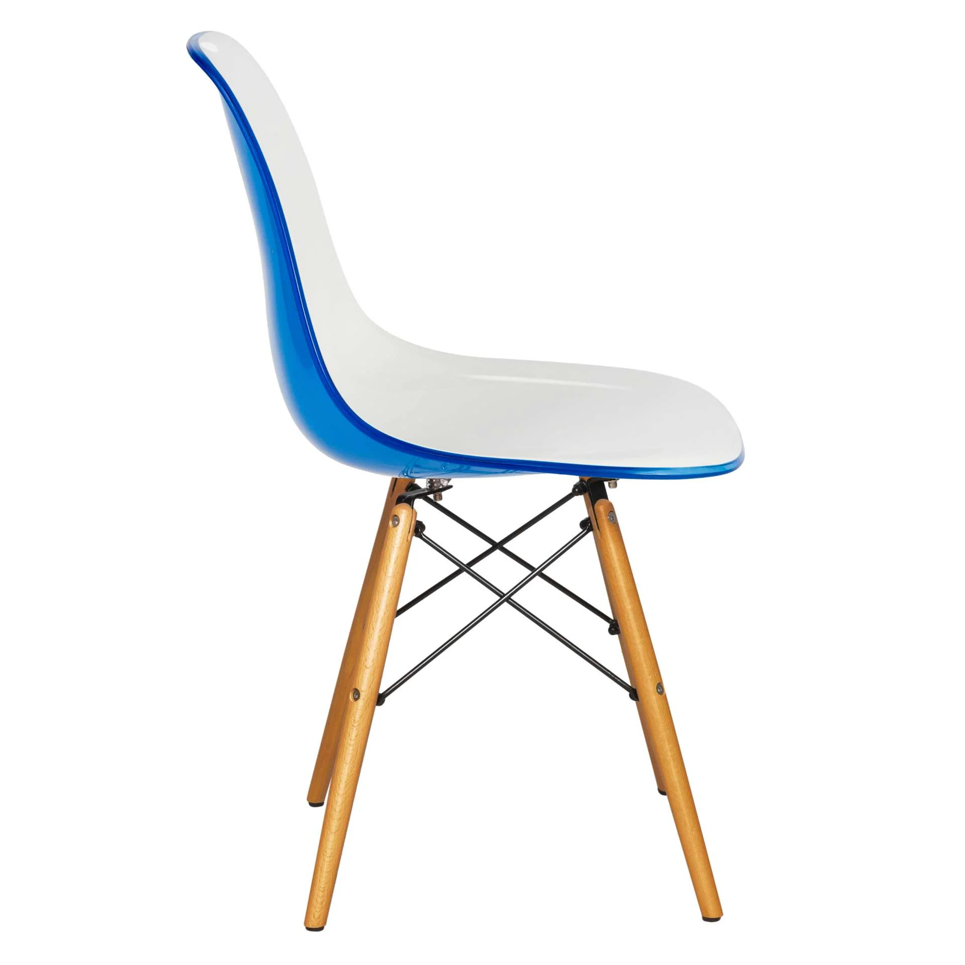 LeisureMod Dover Plastic Molded Dining Side Chair - EP19WBU - Image 2