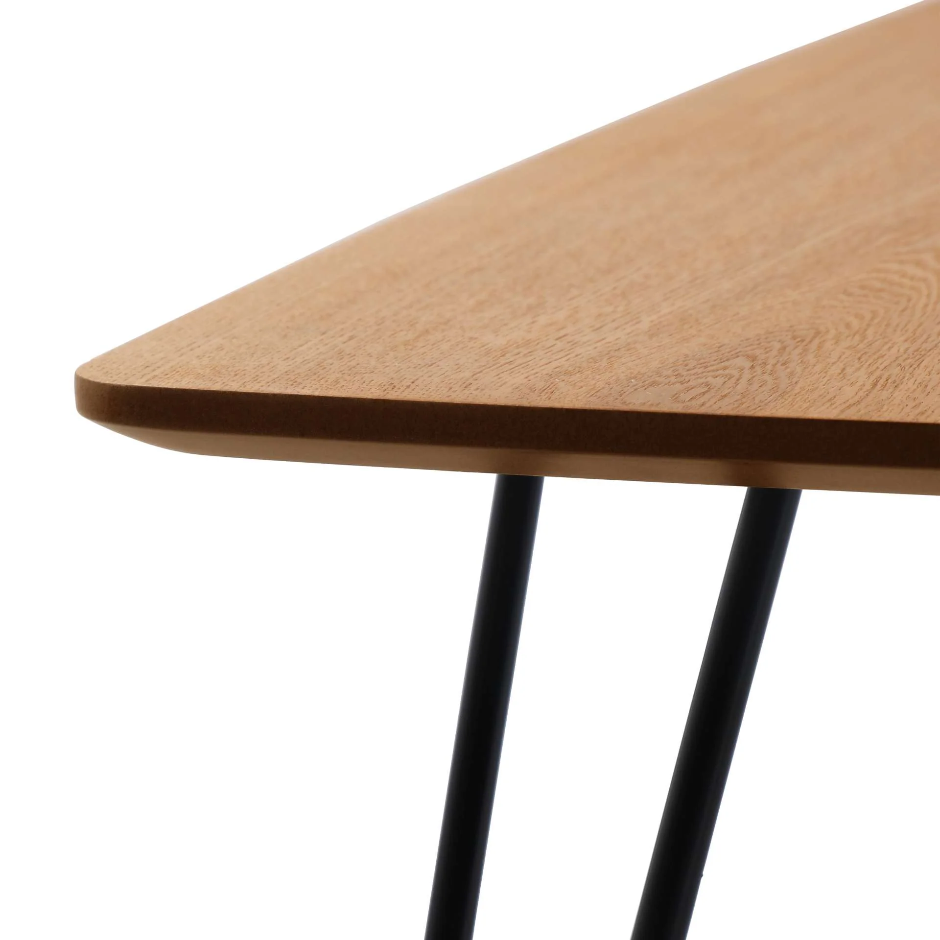 LeisureMod Elmwood Modern Wood Top Coffee Table With Iron Base - Image 15