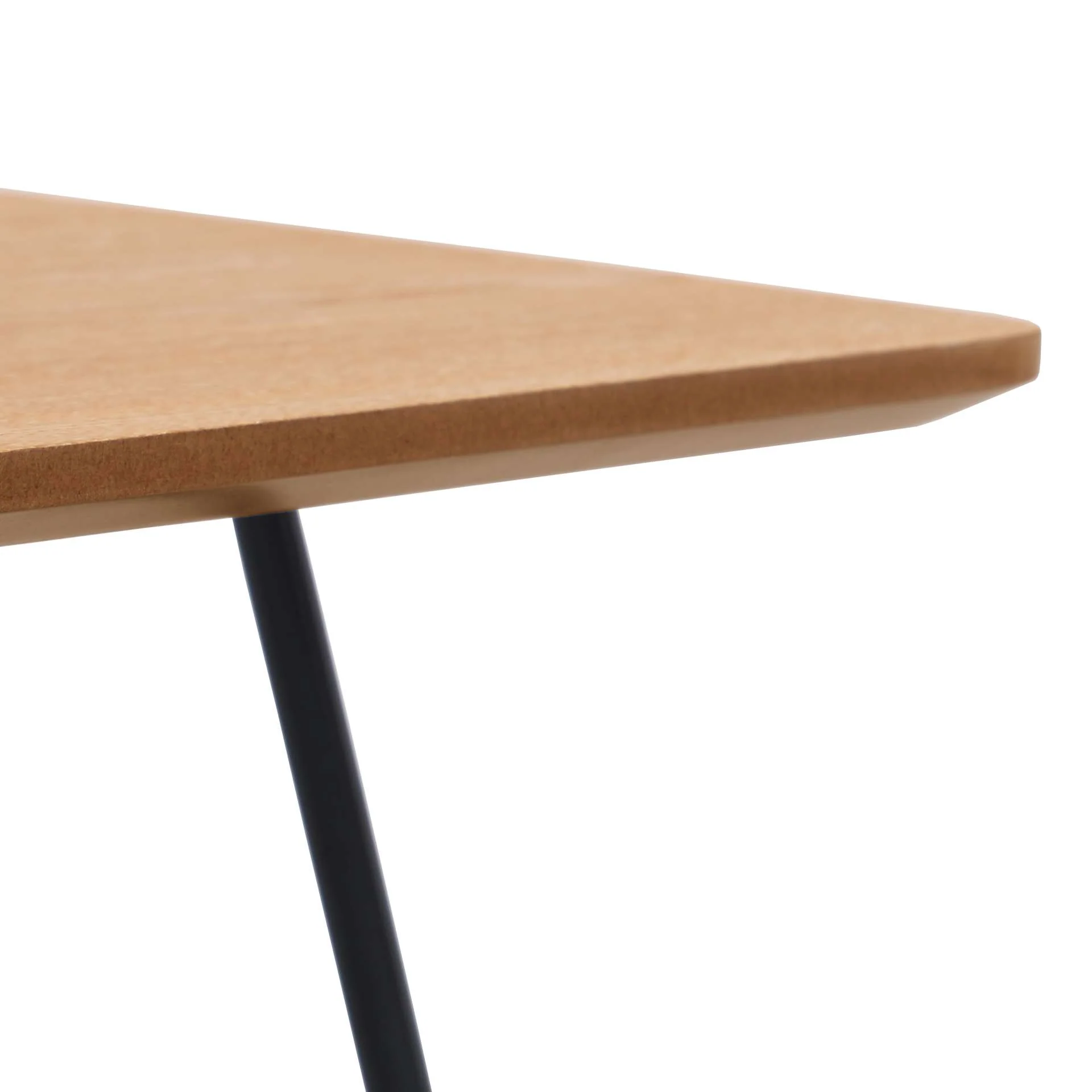 LeisureMod Elmwood Modern Wood Top Coffee Table With Iron Base - Image 16