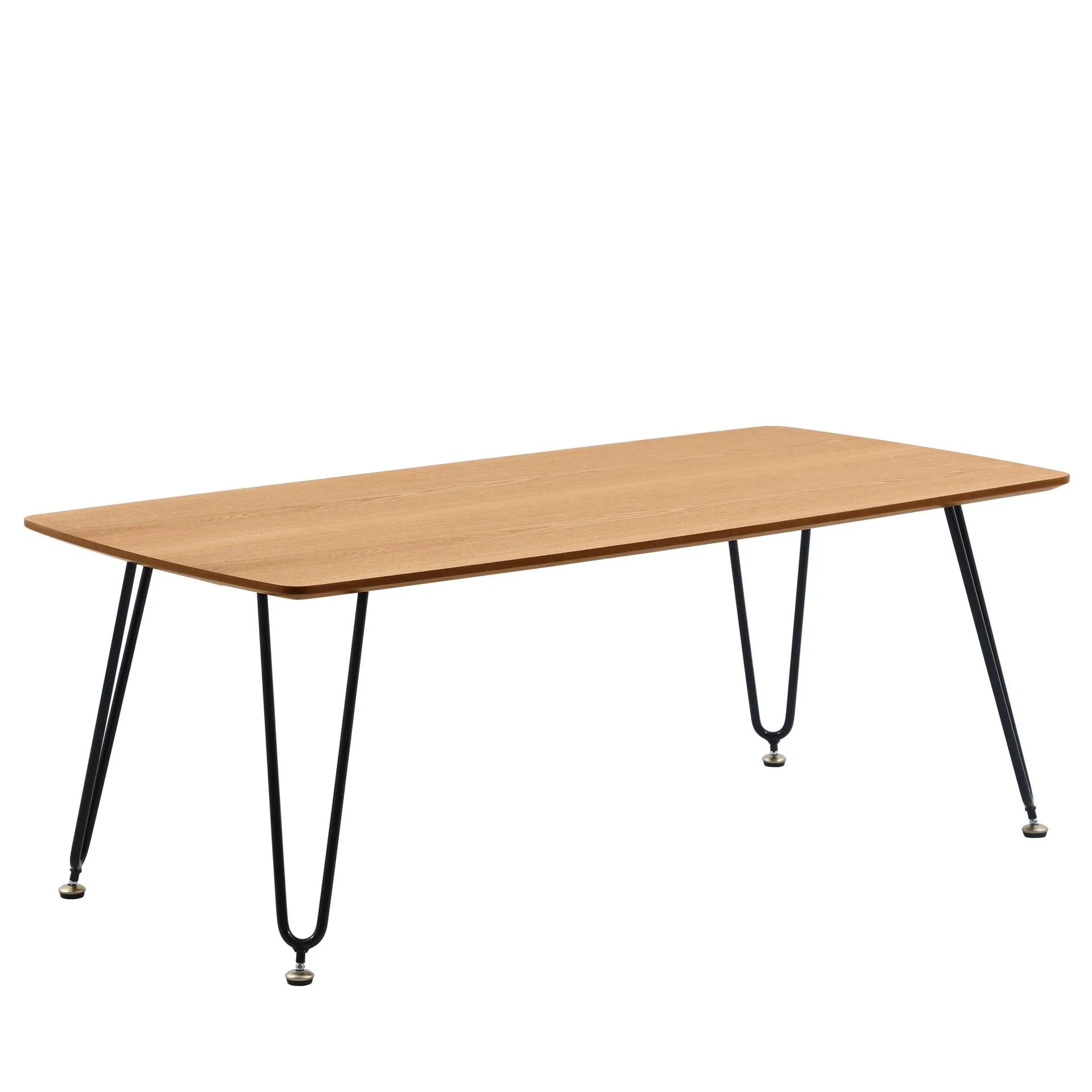 LeisureMod Elmwood Modern Wood Top Coffee Table With Iron Base - Image 19