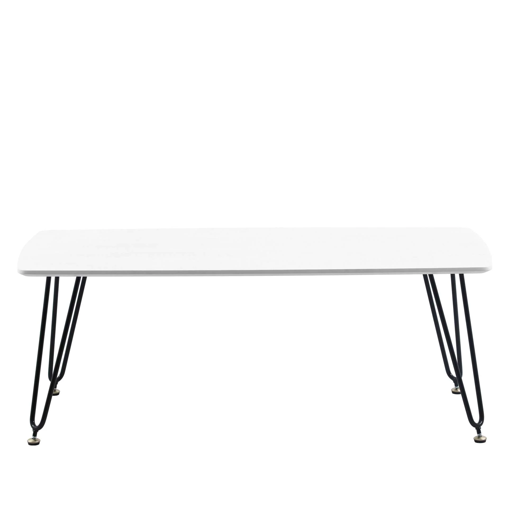 LeisureMod Elmwood Modern Wood Top Coffee Table With Iron Base - Image 21
