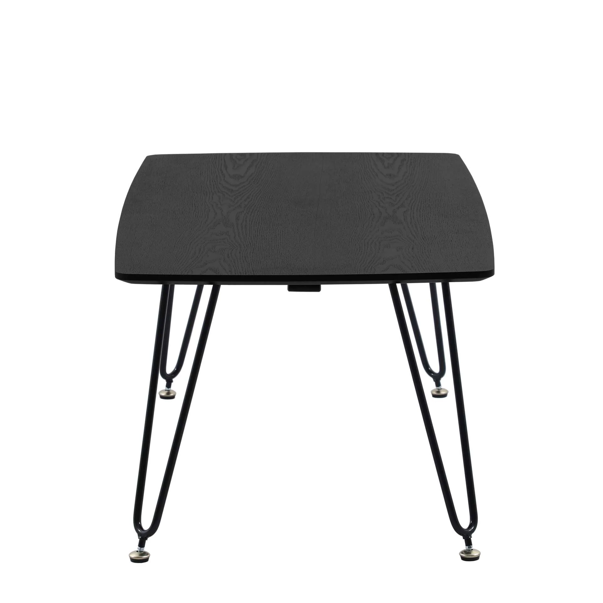 LeisureMod Elmwood Modern Wood Top Coffee Table With Iron Base - Image 6