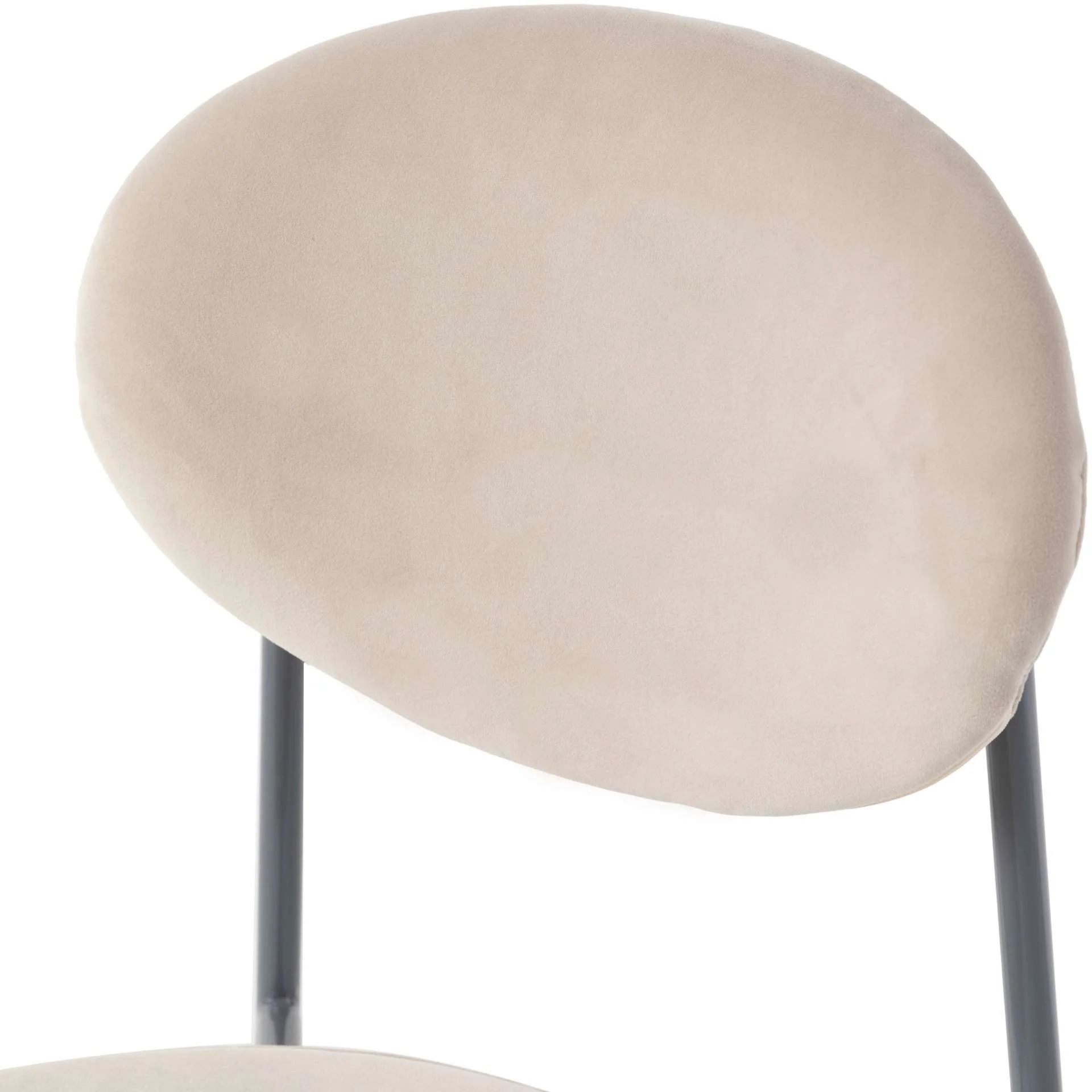 LeisureMod Euston Modern Velvet Dining Chair with Grey Steel Frame - Image 10
