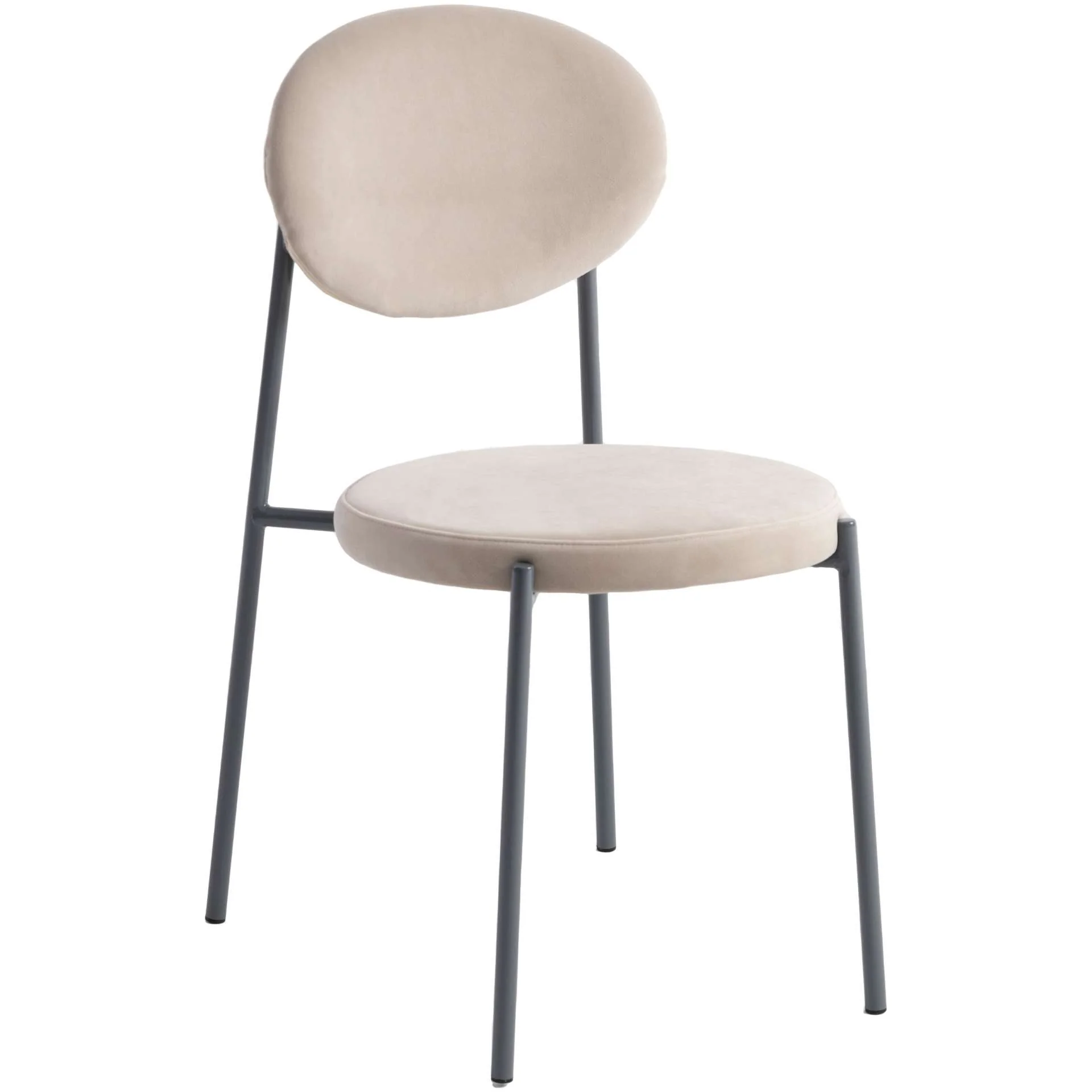 LeisureMod Euston Modern Velvet Dining Chair with Grey Steel Frame - Image 11