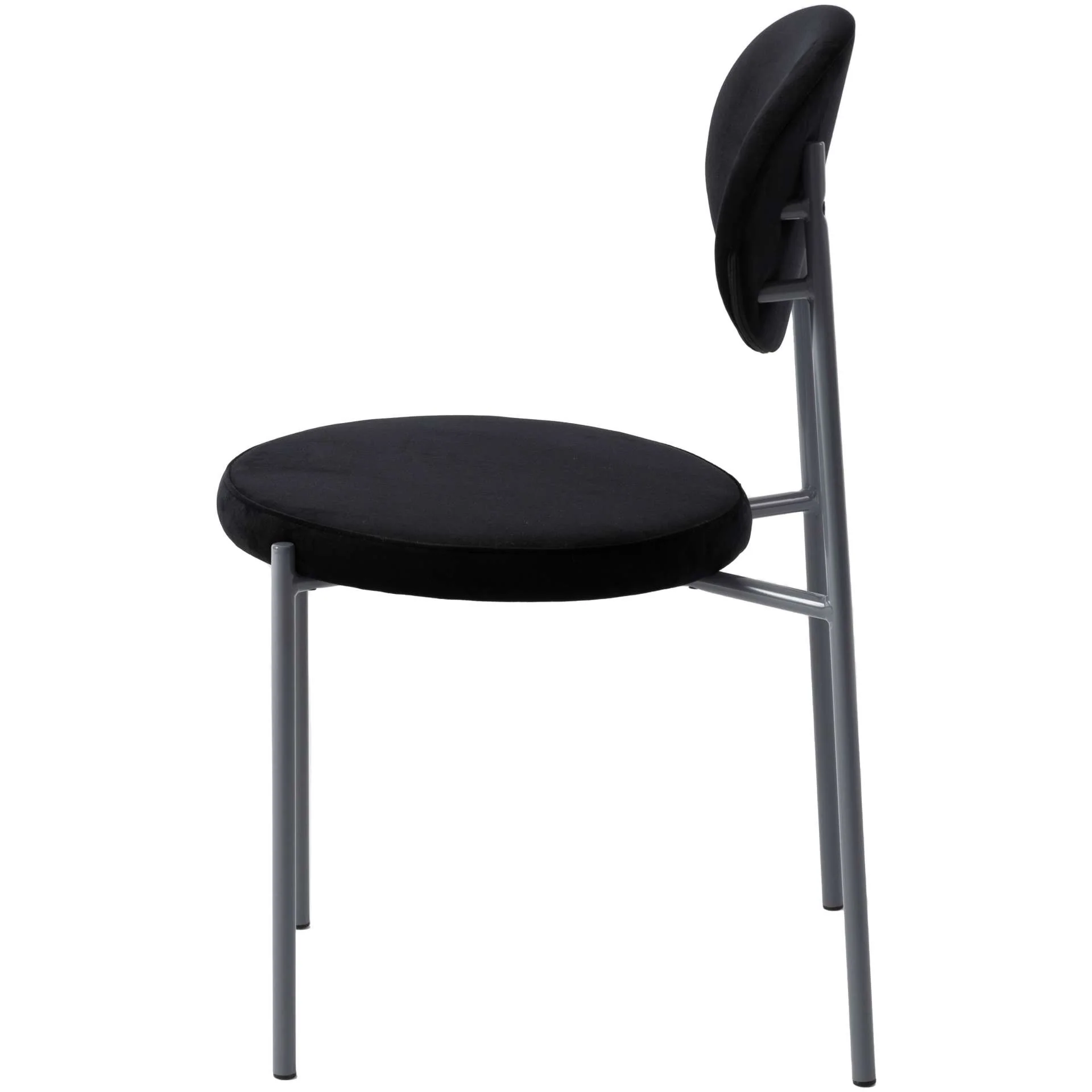 LeisureMod Euston Modern Velvet Dining Chair with Grey Steel Frame - Image 16