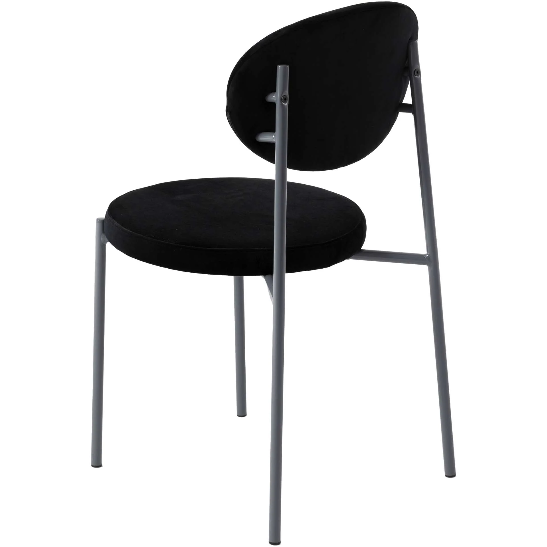 LeisureMod Euston Modern Velvet Dining Chair with Grey Steel Frame - Image 17