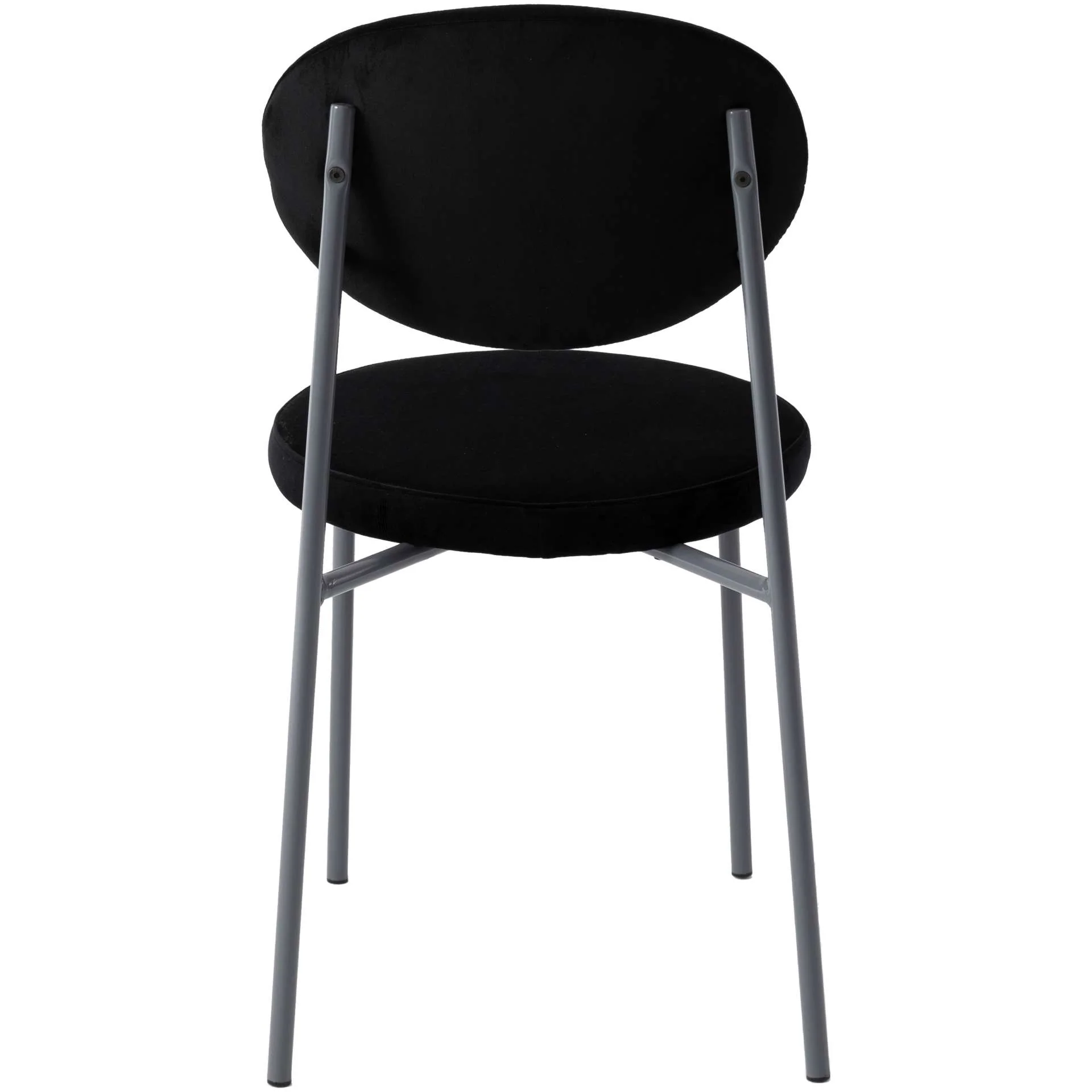 LeisureMod Euston Modern Velvet Dining Chair with Grey Steel Frame - Image 18