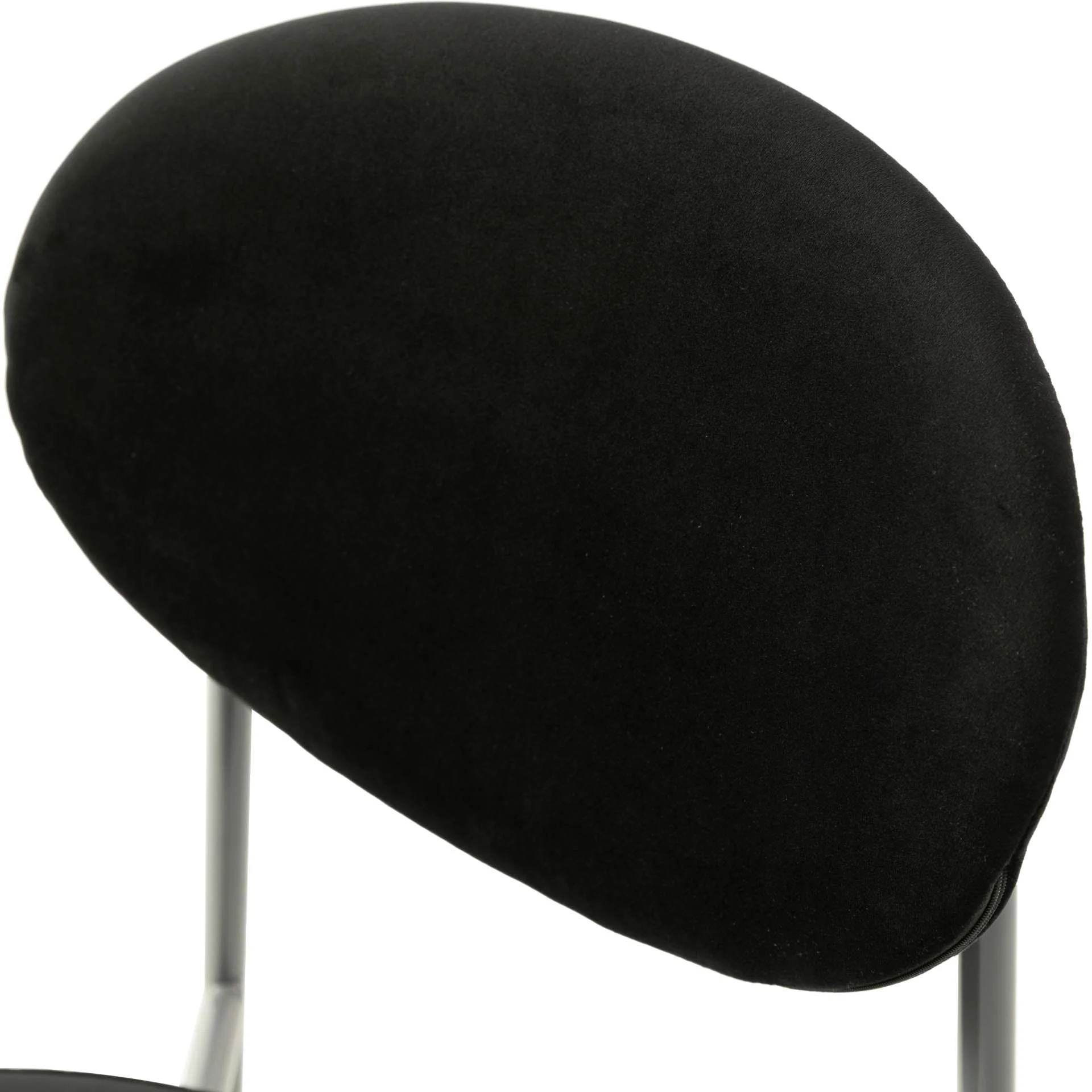 LeisureMod Euston Modern Velvet Dining Chair with Grey Steel Frame - Image 21