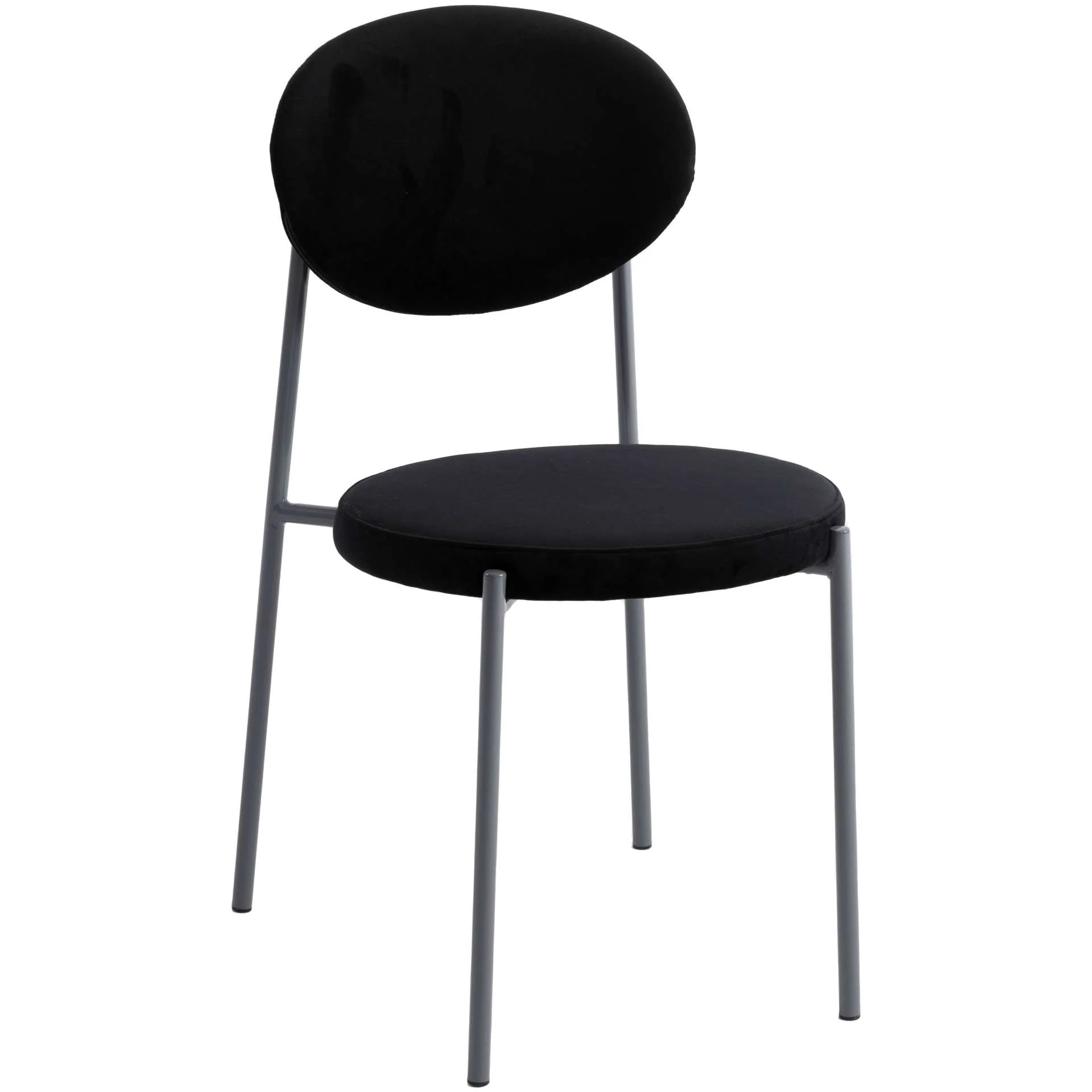 LeisureMod Euston Modern Velvet Dining Chair with Grey Steel Frame - Image 22