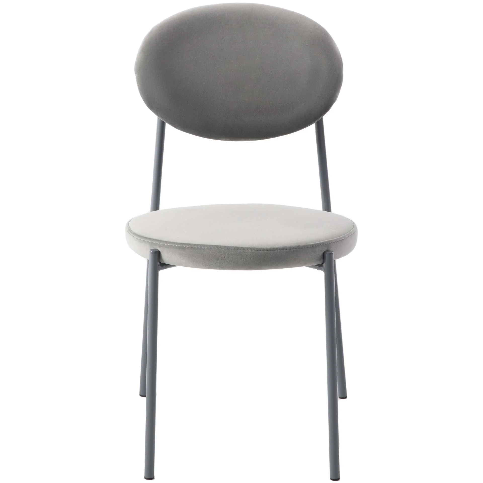 LeisureMod Euston Modern Velvet Dining Chair with Grey Steel Frame - Image 27