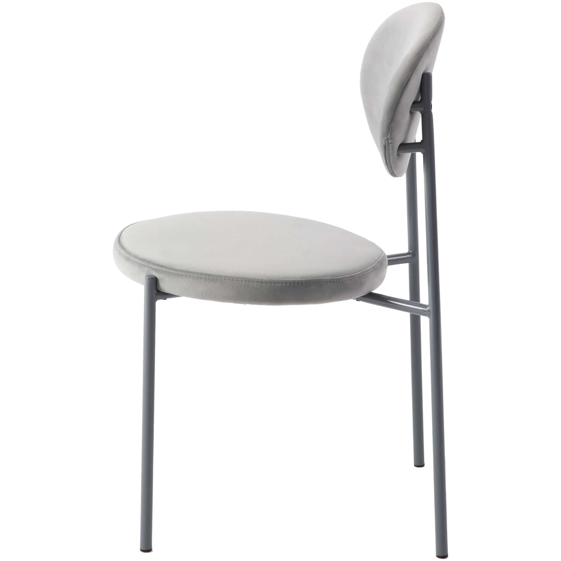 LeisureMod Euston Modern Velvet Dining Chair with Grey Steel Frame - Image 28