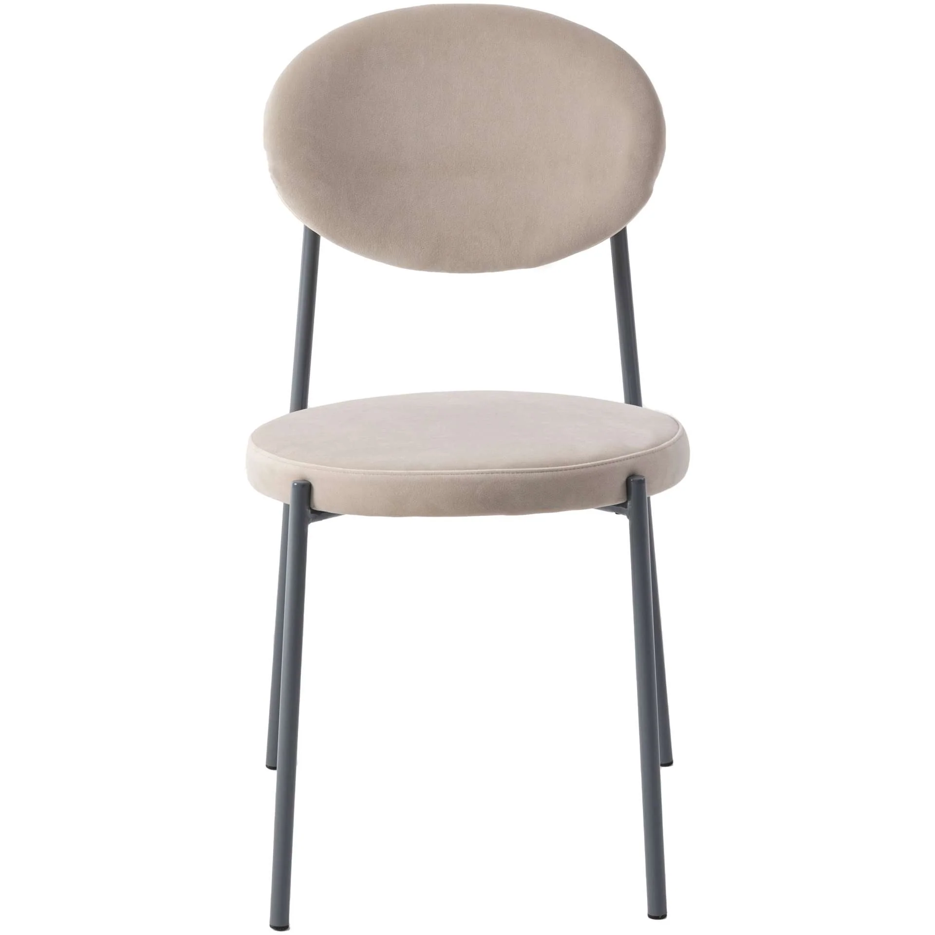 LeisureMod Euston Modern Velvet Dining Chair with Grey Steel Frame - Image 3